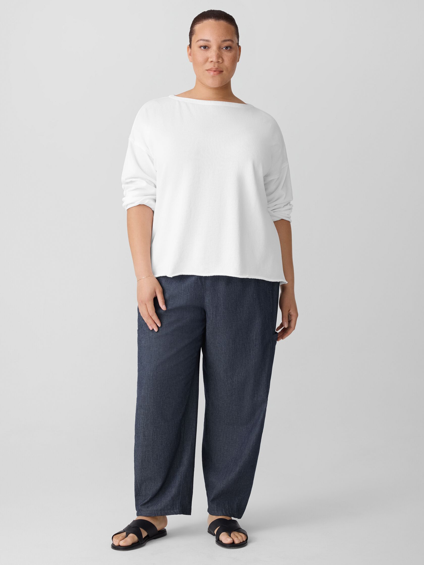 Lightweight Organic Cotton Terry Box-Top