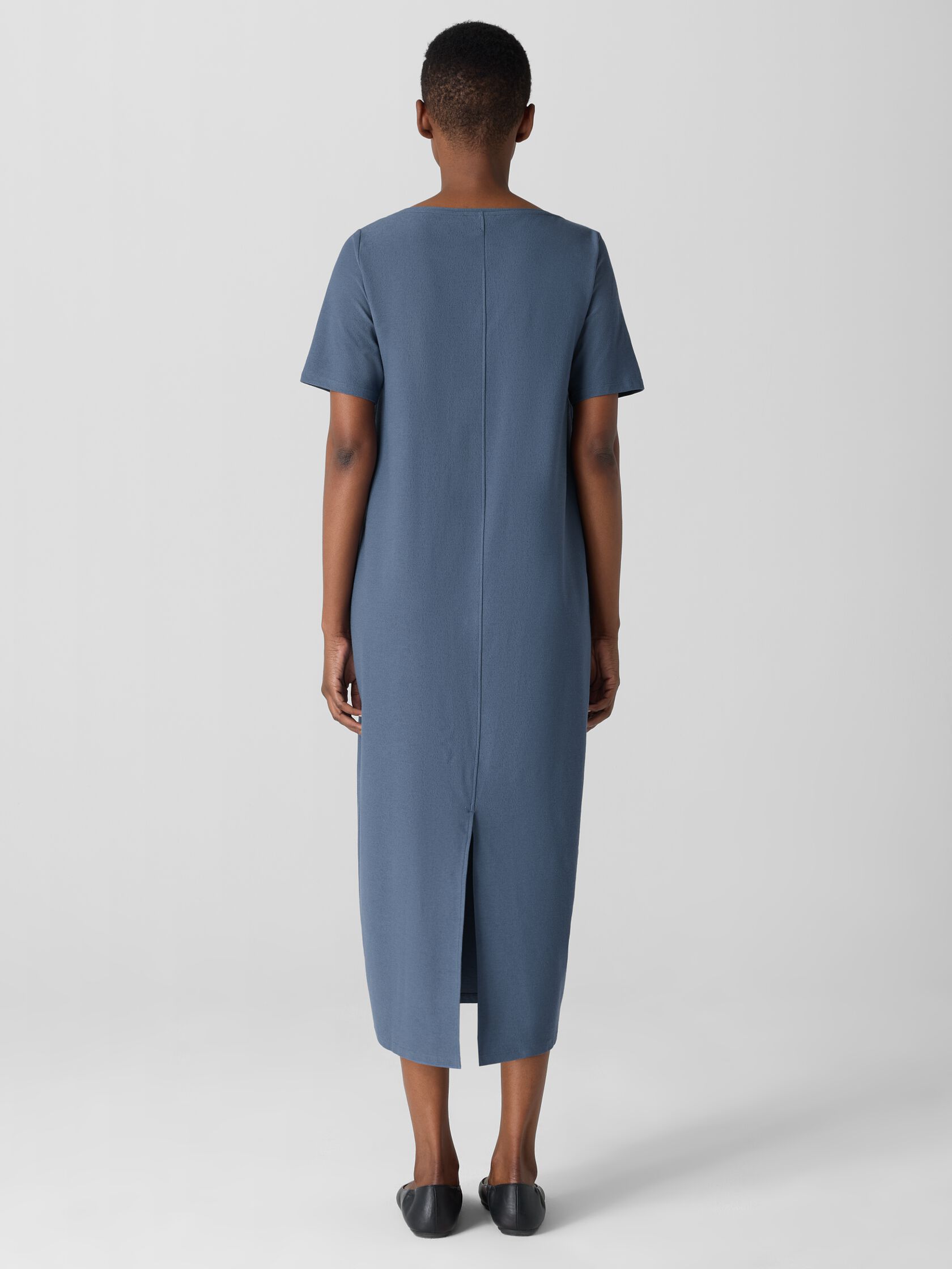 Washable Stretch Crepe Oval Dress