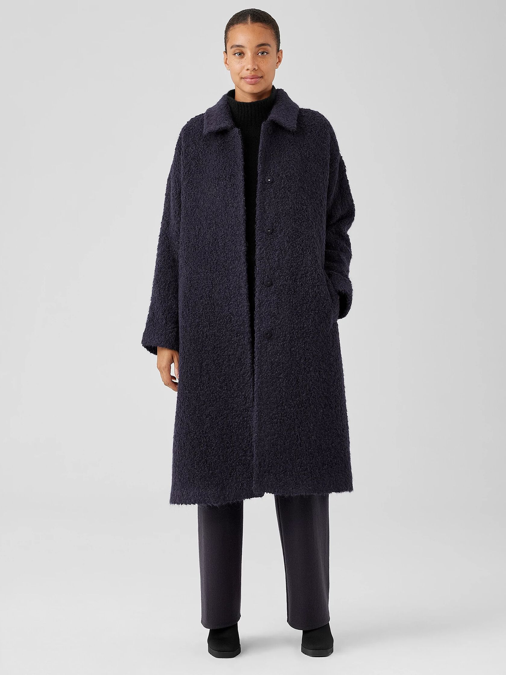Alpaca Boucle Classic Collar Coat