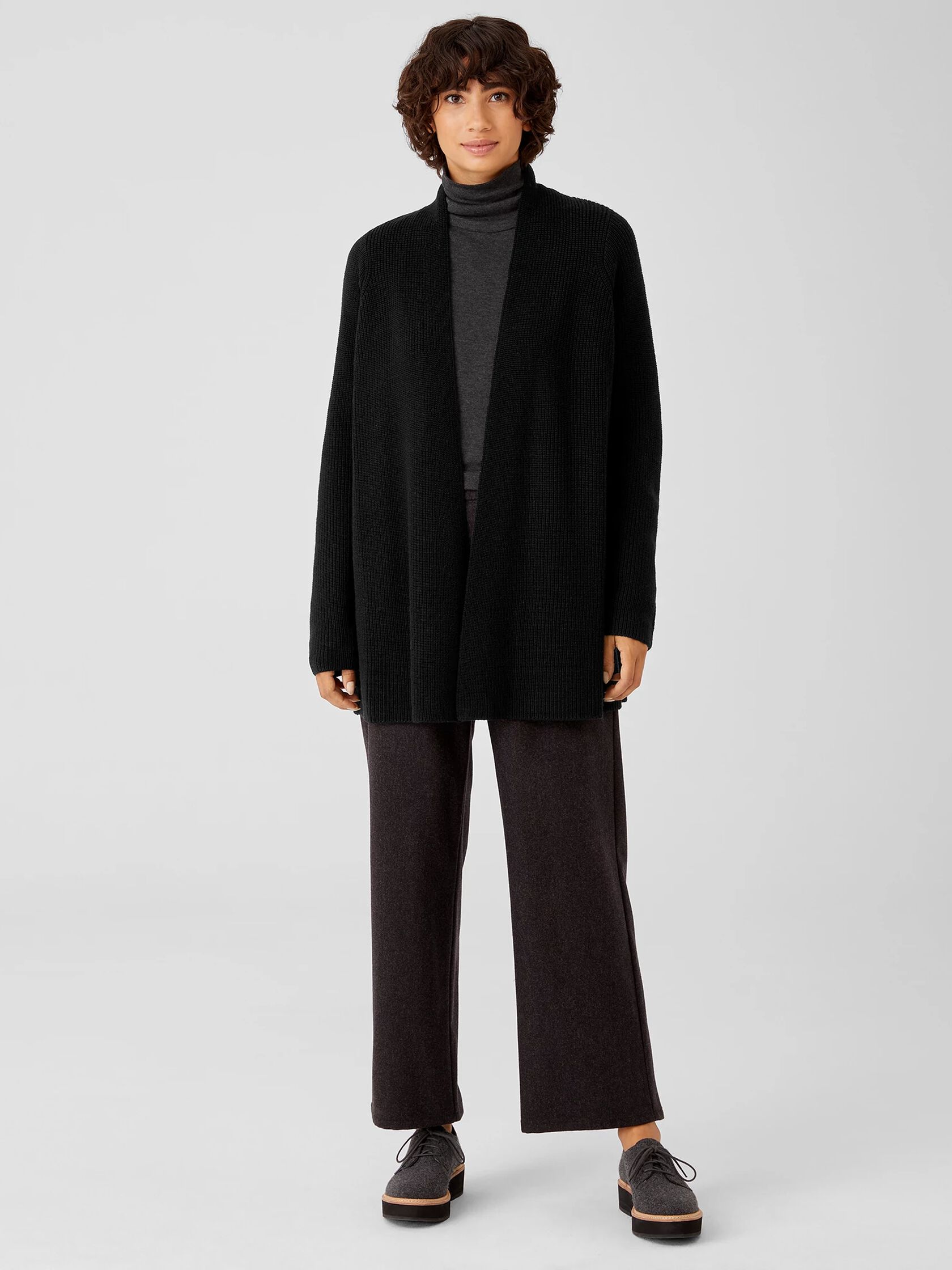 Merino Long Cardigan in Responsible Wool