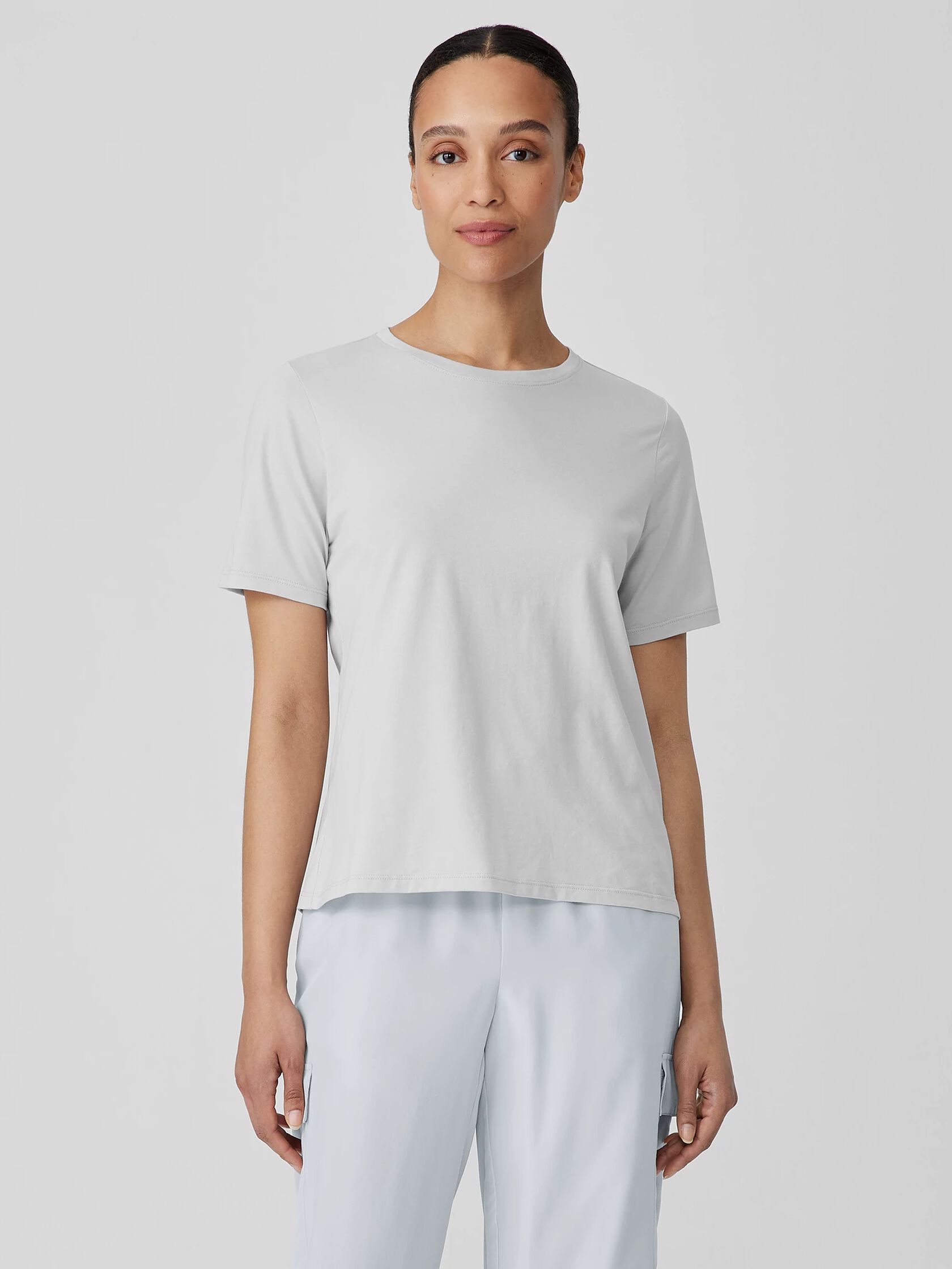 Organic Pima Cotton Jersey&nbsp;Round Neck Tee