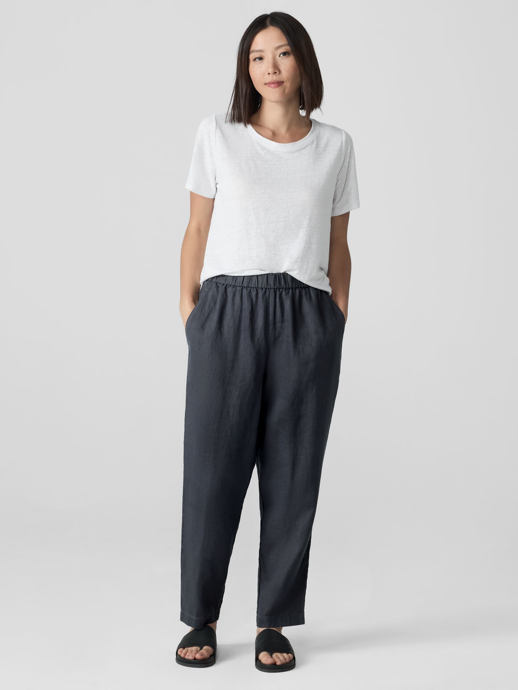Organic Linen&nbsp;Tapered Pant