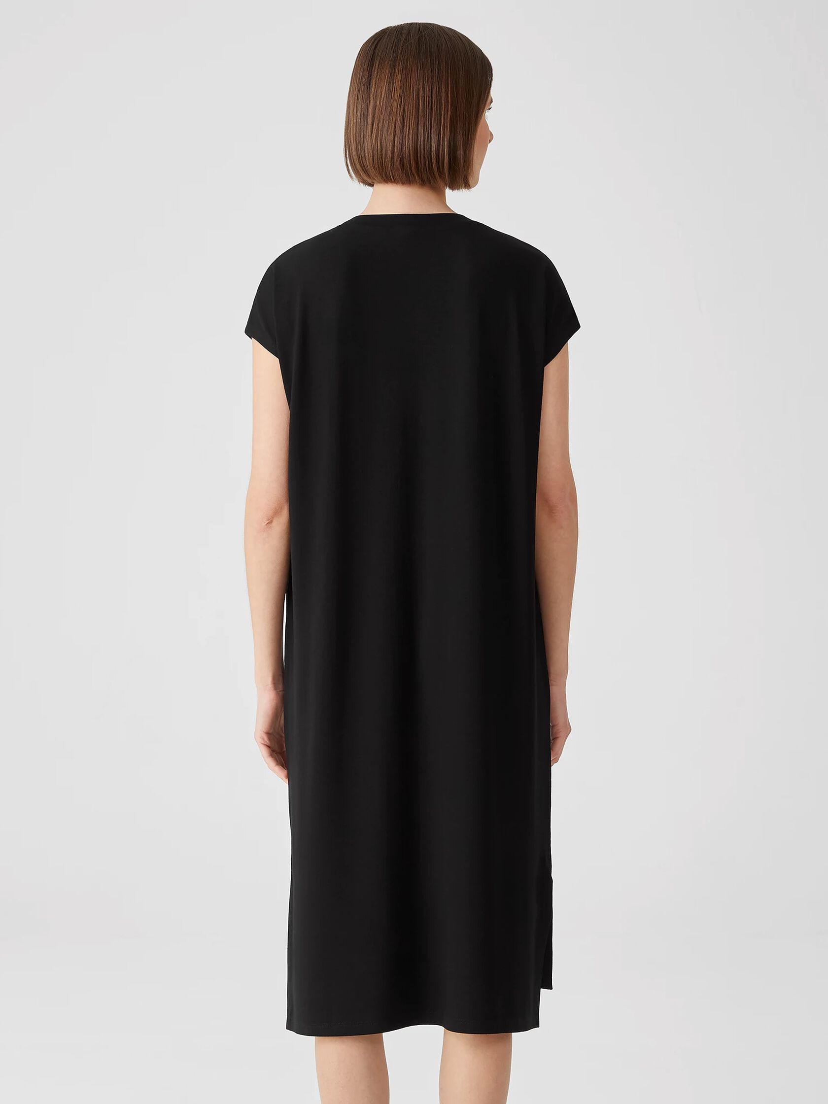 Viscose Jersey Crew Neck Dress