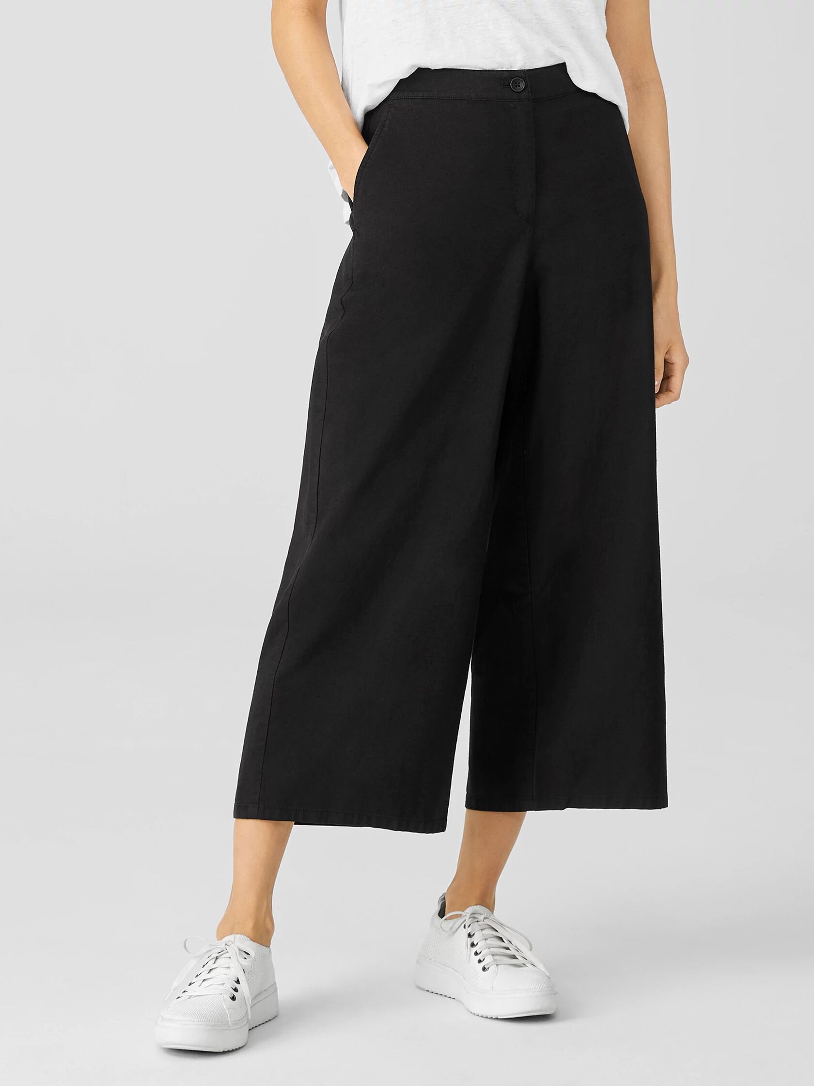 Organic Cotton Hemp Stretch Wide-Leg Pant