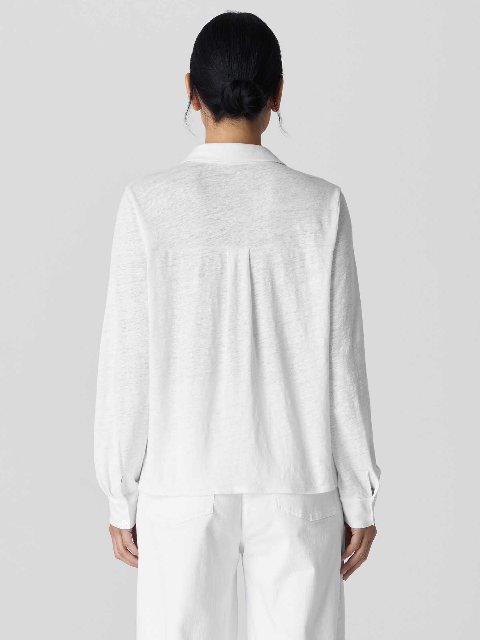 Organic Linen Jersey&nbsp;Classic Collar Shirt