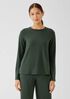 Stretch Jersey Knit Crew Neck Top