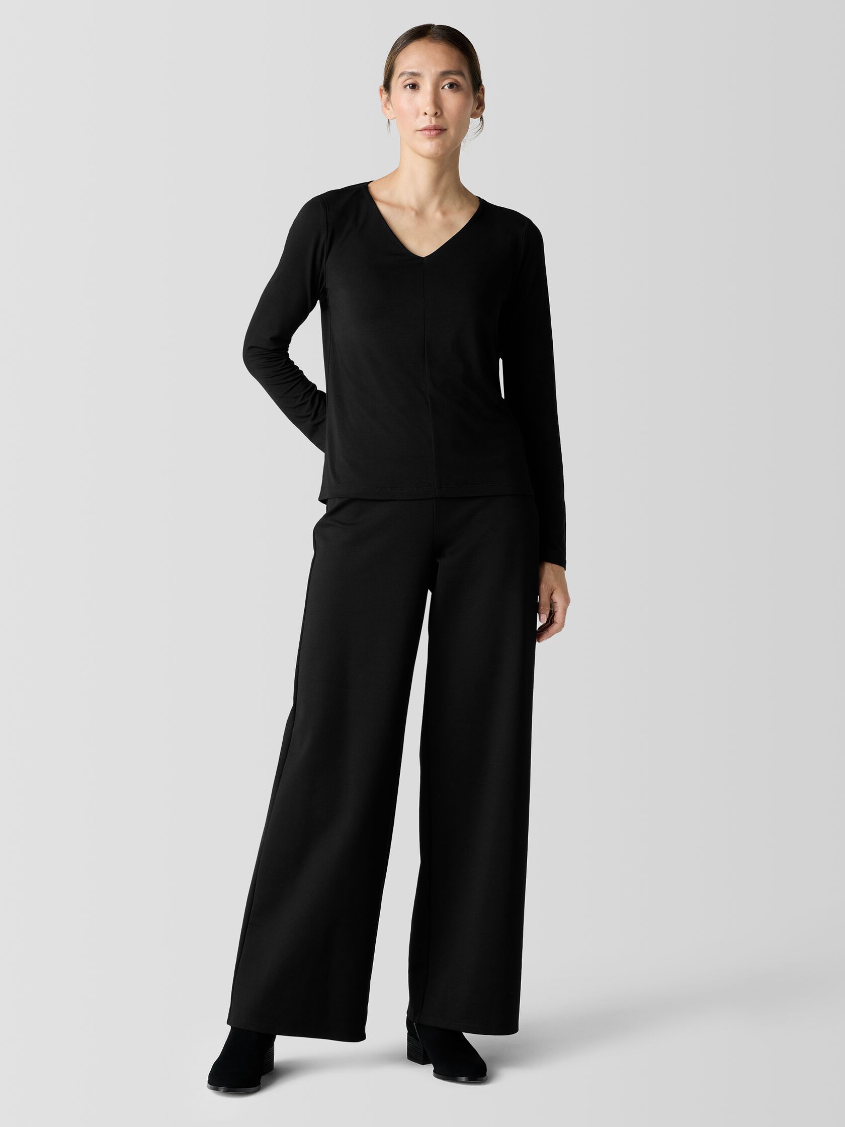 Fine Jersey V-Neck Top