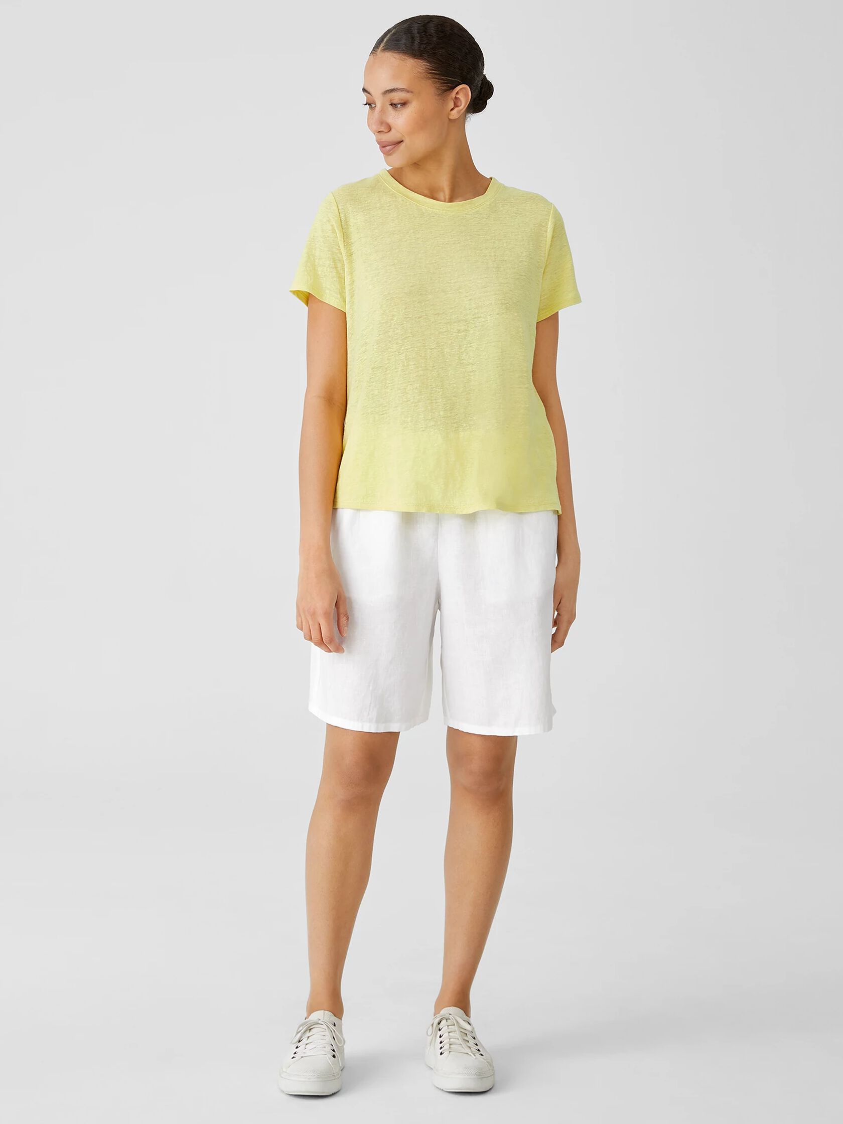 Organic Linen Jersey Crew Neck Tee