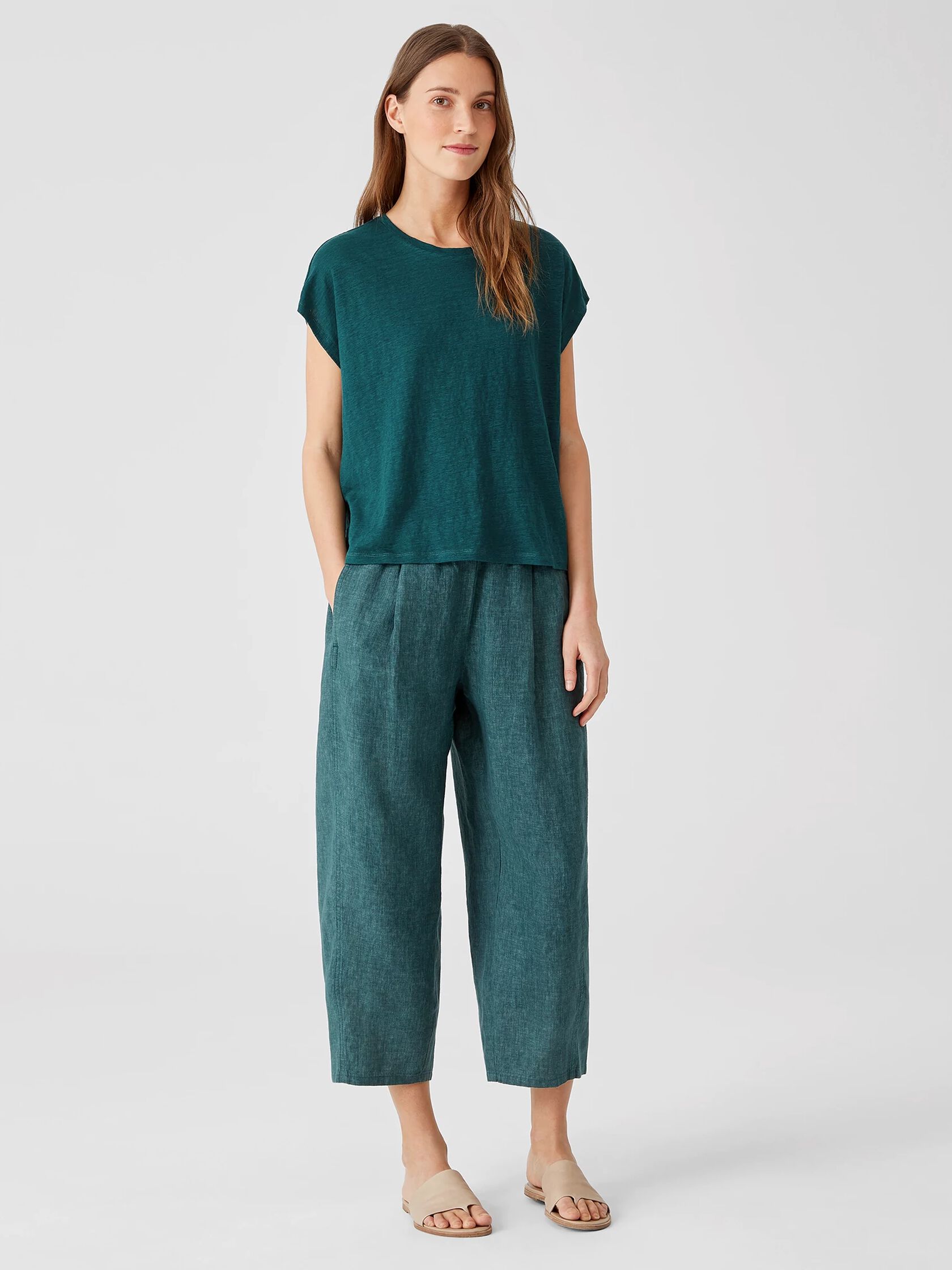 Organic Linen Jersey Square Top