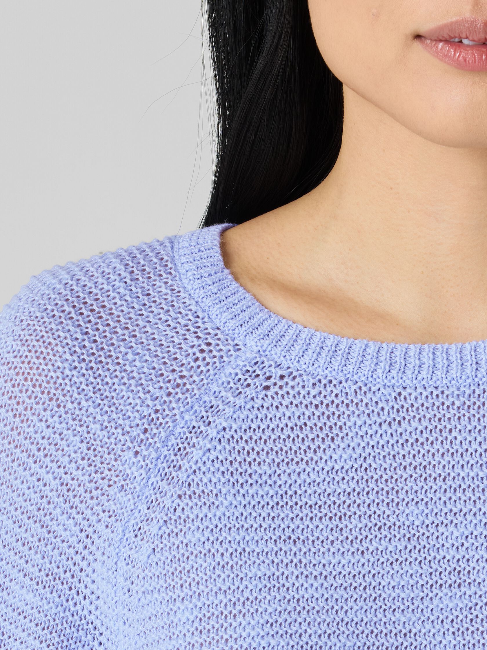 Organic Linen Cotton Slub Crew Neck Top