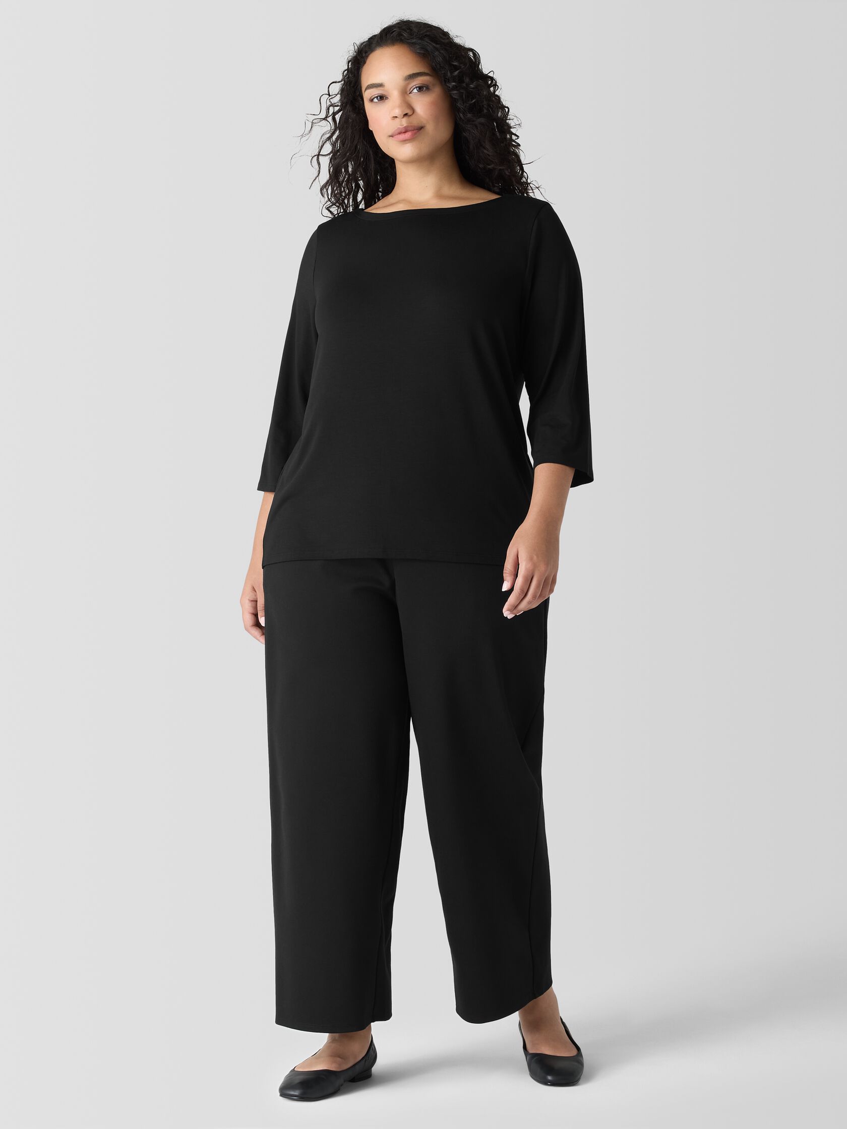 Fine Jersey Bateau Neck Top