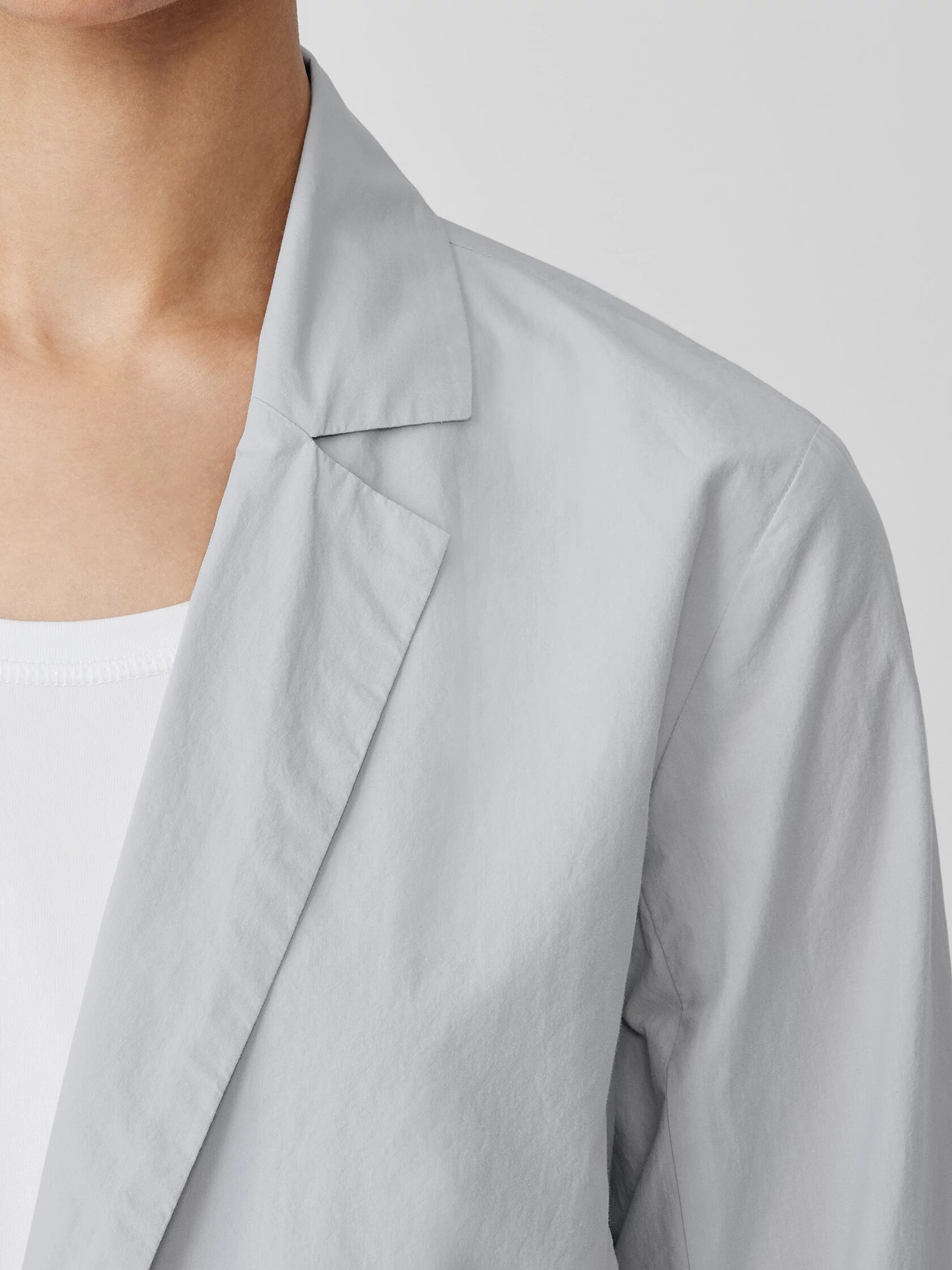 Washed Organic Cotton Poplin Blazer