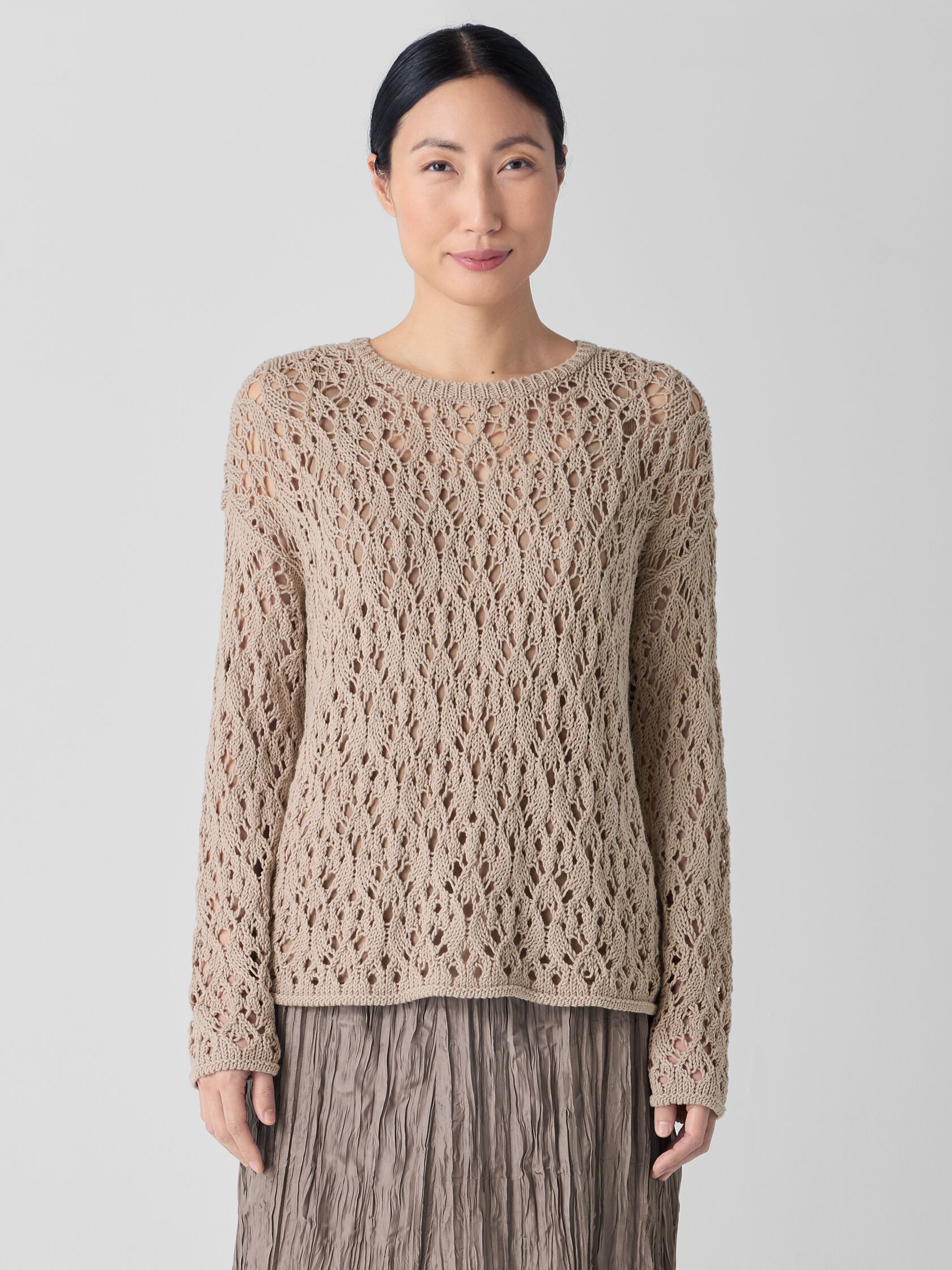 Peruvian Organic Cotton Cord Crew Neck Top
