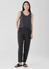 Puckered Organic Linen Tapered Pant