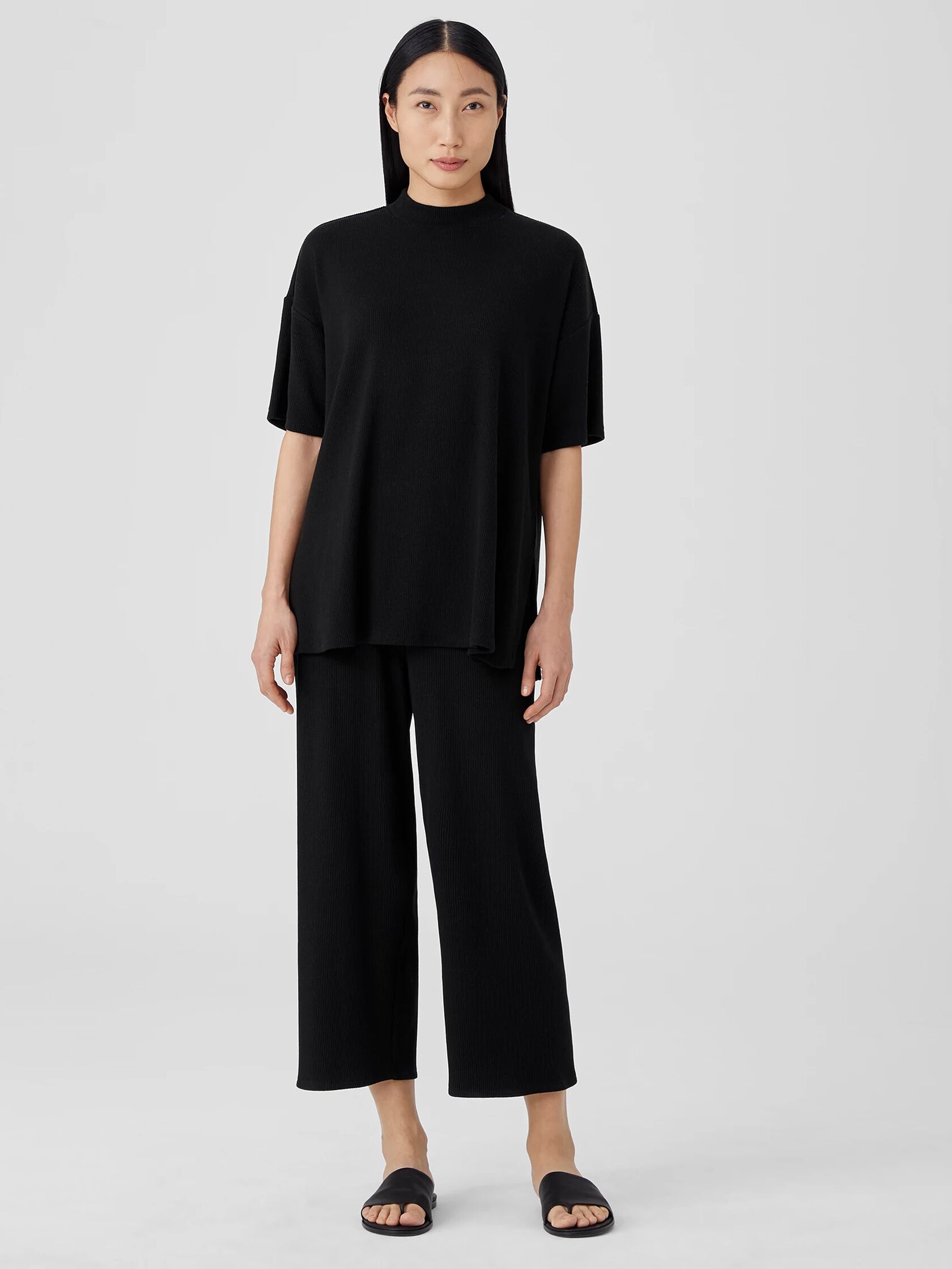 Ribbed Organic Cotton Blend Top