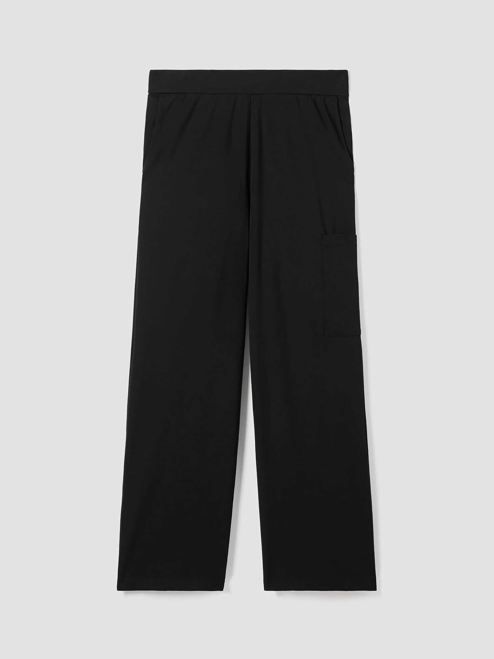 Pima Cotton Stretch Jersey Wide-Leg Pant With Pockets