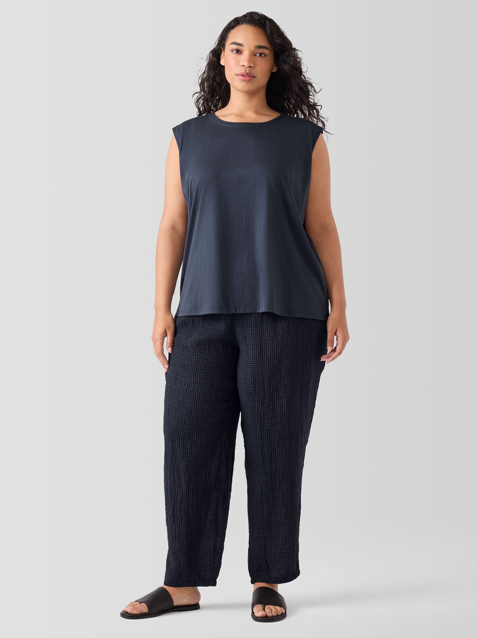 Organic Pima Cotton Jersey Round Neck Tank