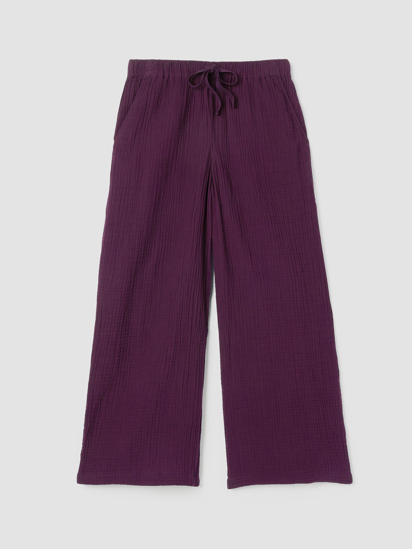 Organic Cotton Lofty Gauze Wide-Leg Pant