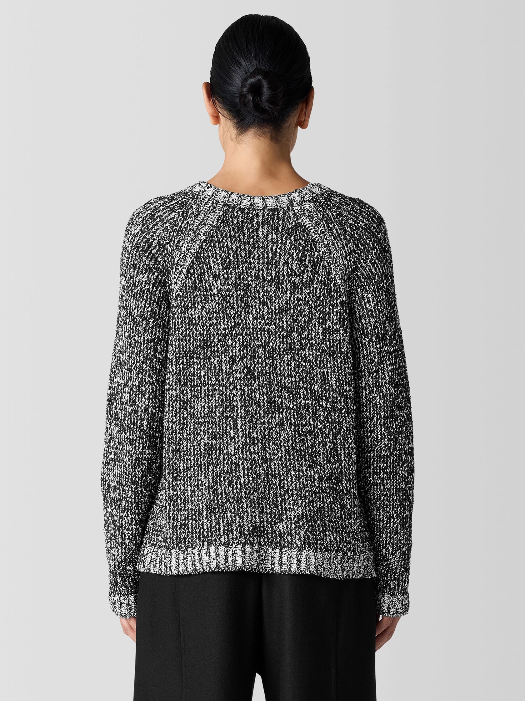 Peruvian Organic Cotton Boucle Crew Neck Top