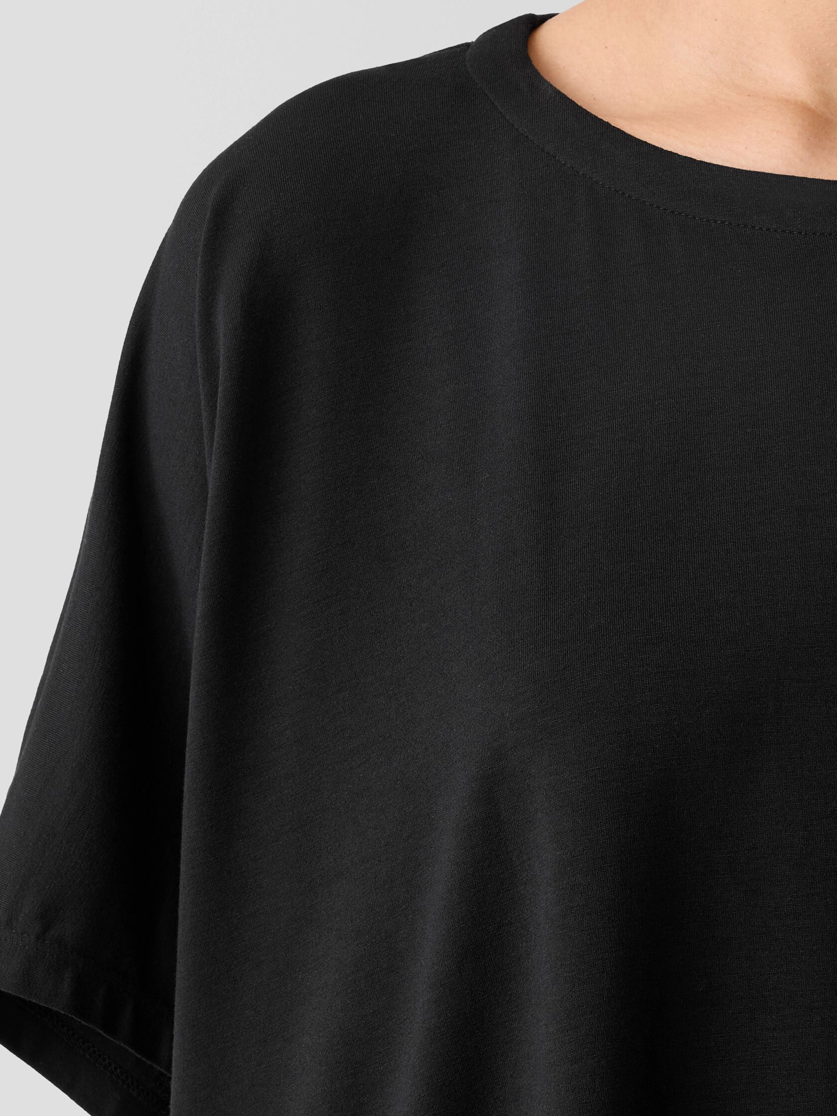 Fine Jersey Crew Neck Box-Top