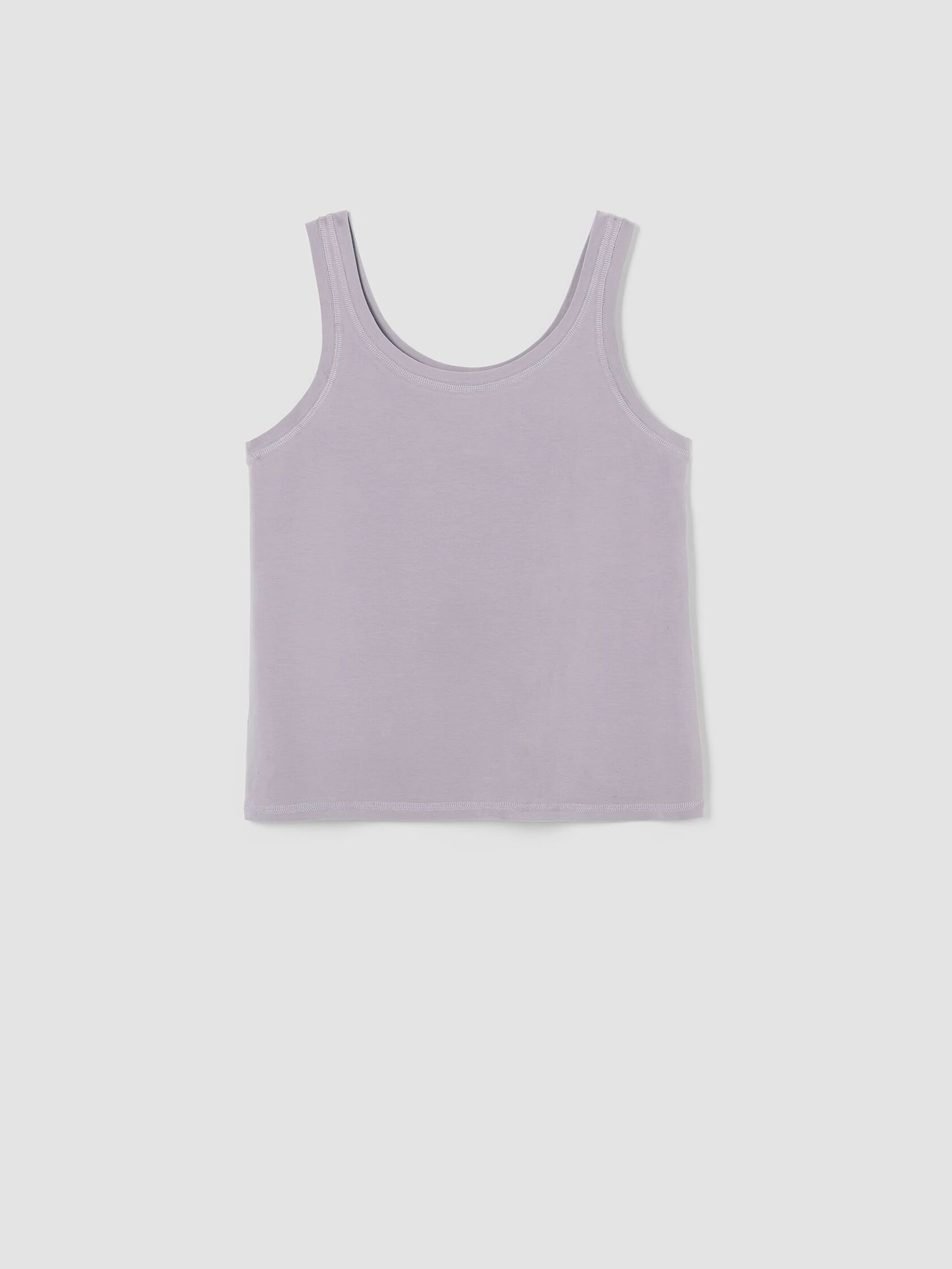 Organic Pima Cotton Stretch Jersey Scoop Neck Tank