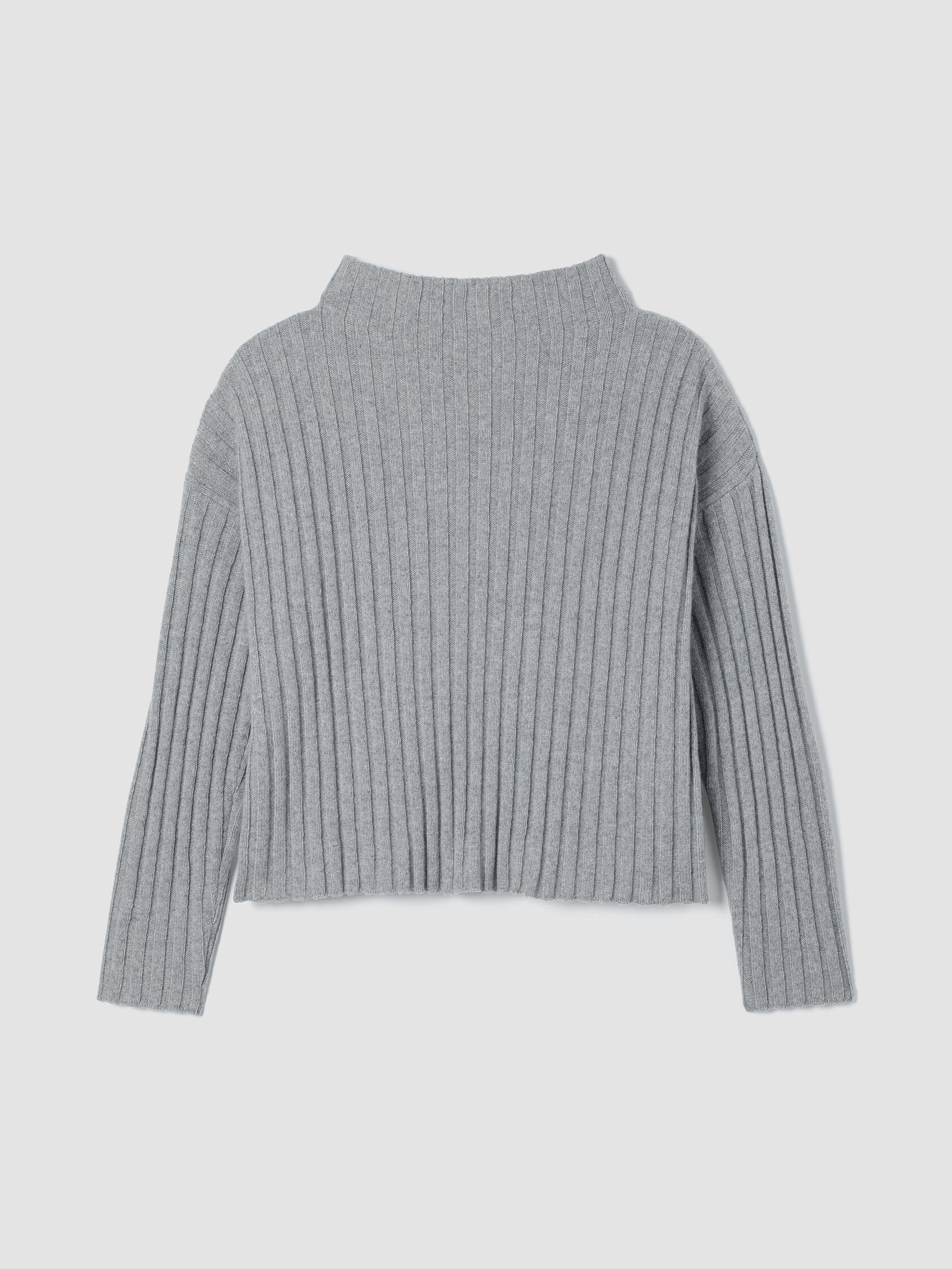 Recycled Wool Cashmere Funnel Neck Top
