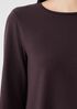 Stretch Jersey Knit Crew Neck Top