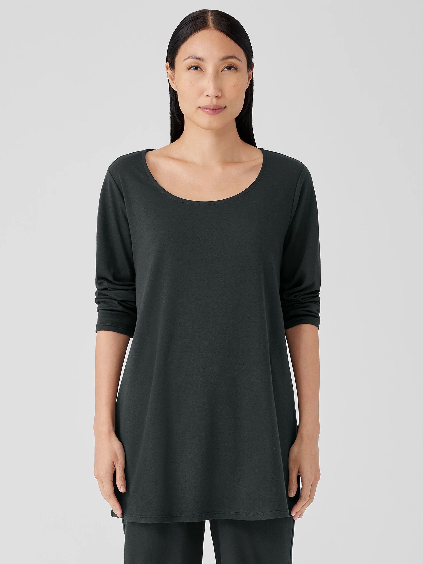 Organic Cotton Interlock Long Sleep Top
