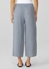Striped Organic Linen Crinkle&nbsp;Wide-Leg Pant