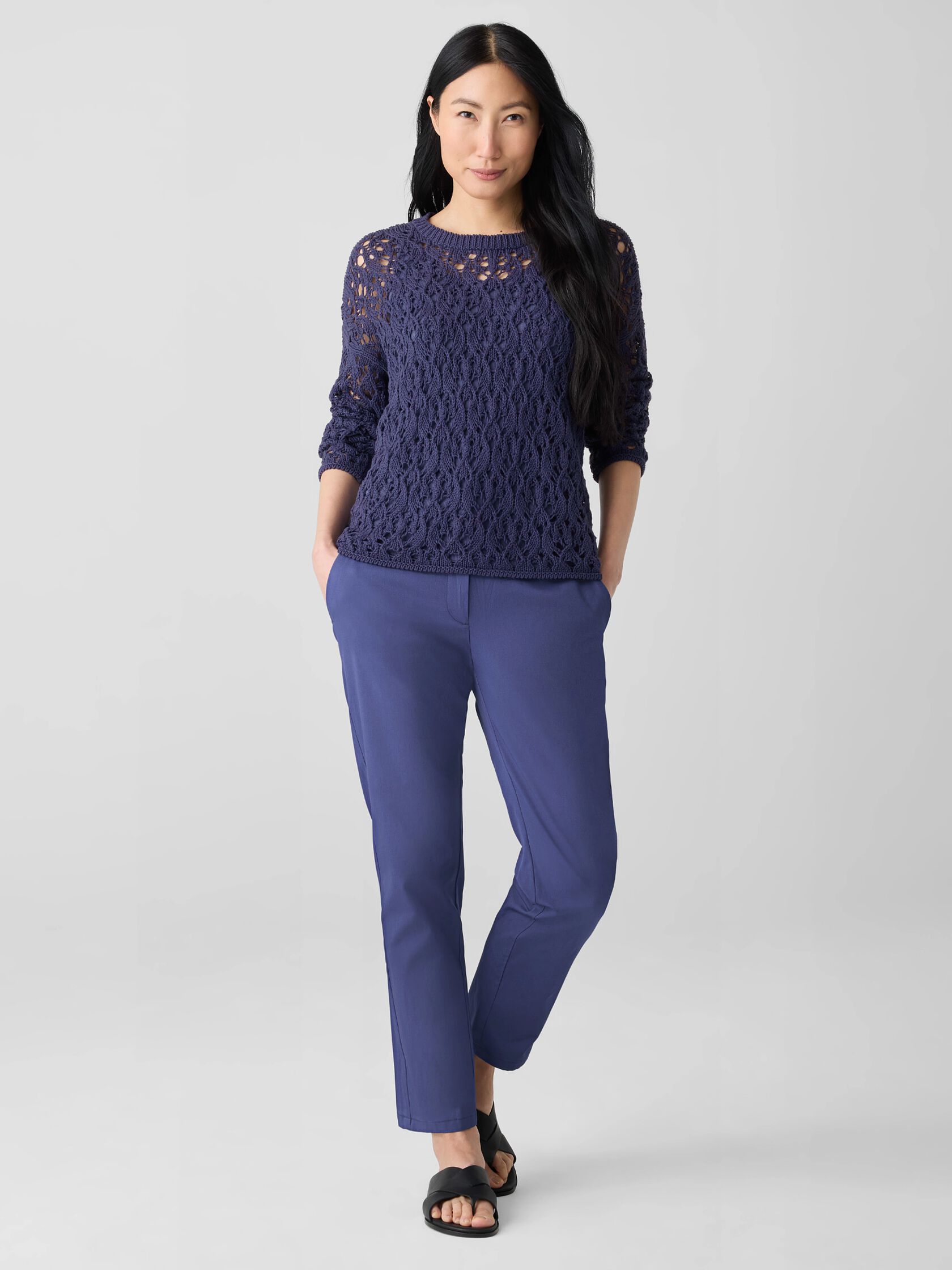 Peruvian Organic Cotton Cord Crew Neck Top