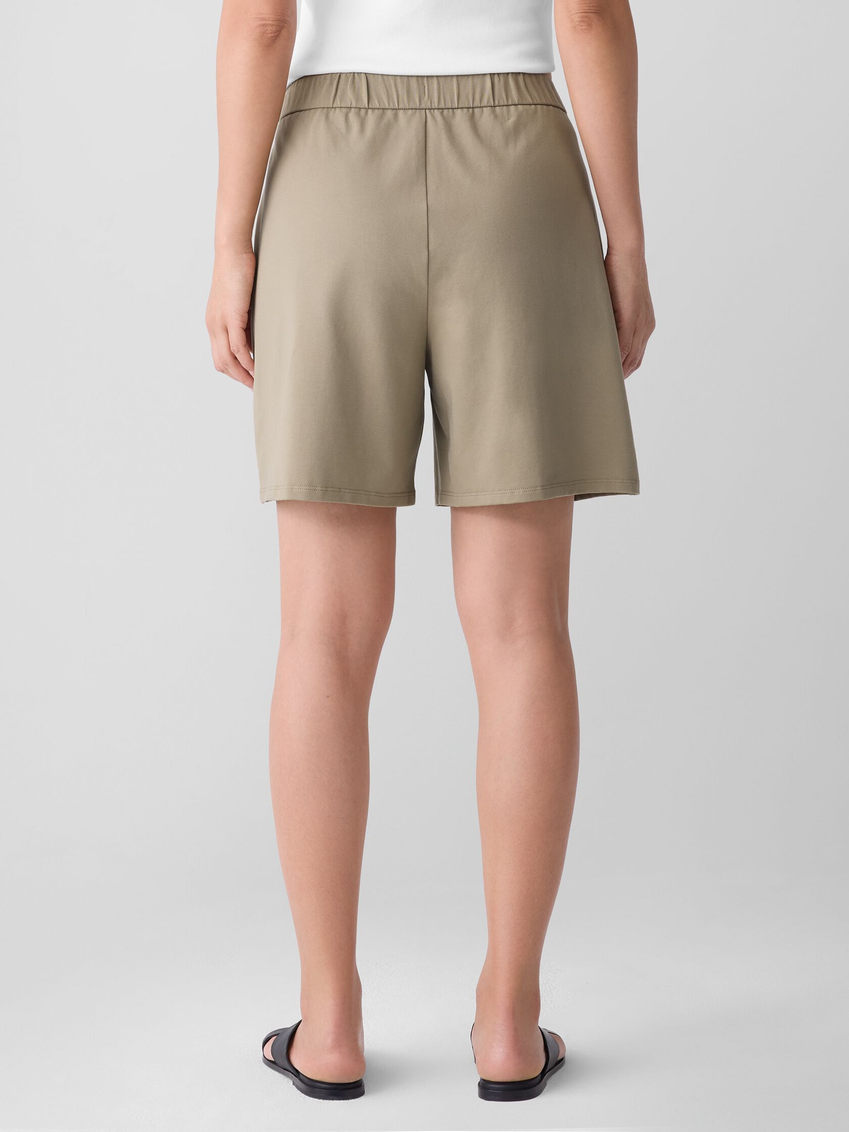 Pima Cotton Stretch Jersey Walking Shorts