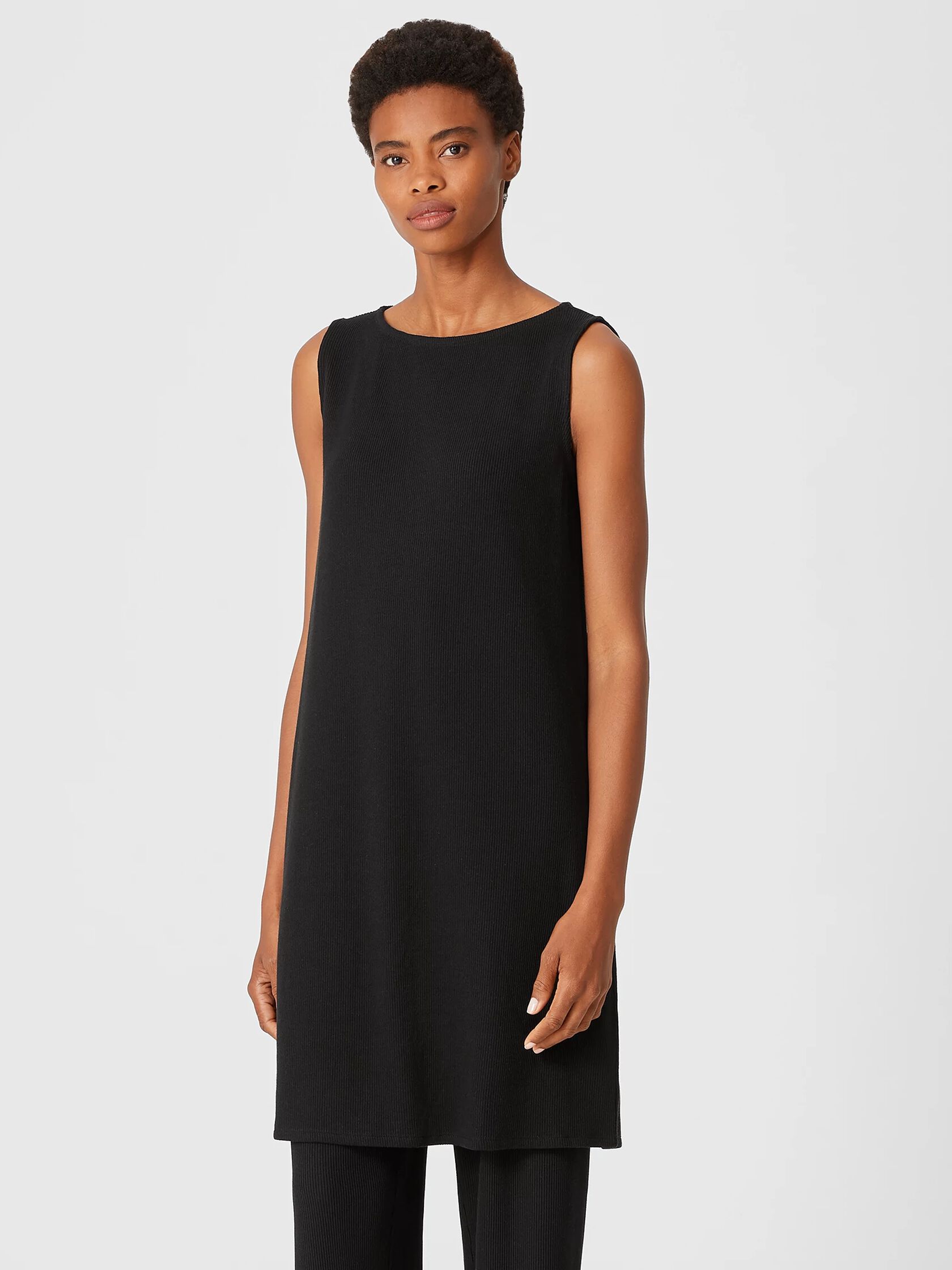 Ribbed Organic Cotton Blend Dress