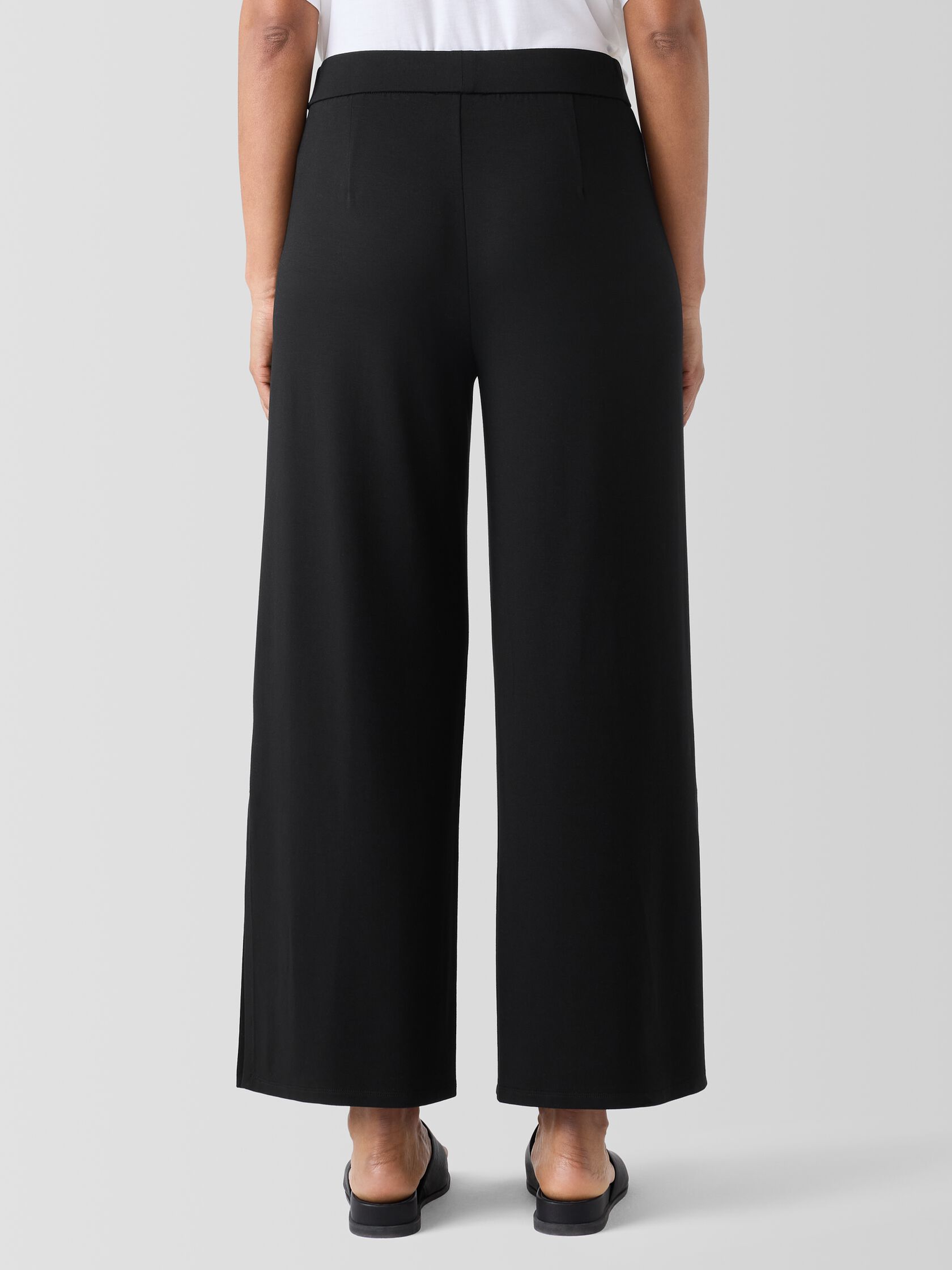 Stretch Jersey Knit Pant with Slits
