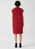 Sueded Cupro Knit Funnel Neck Dress