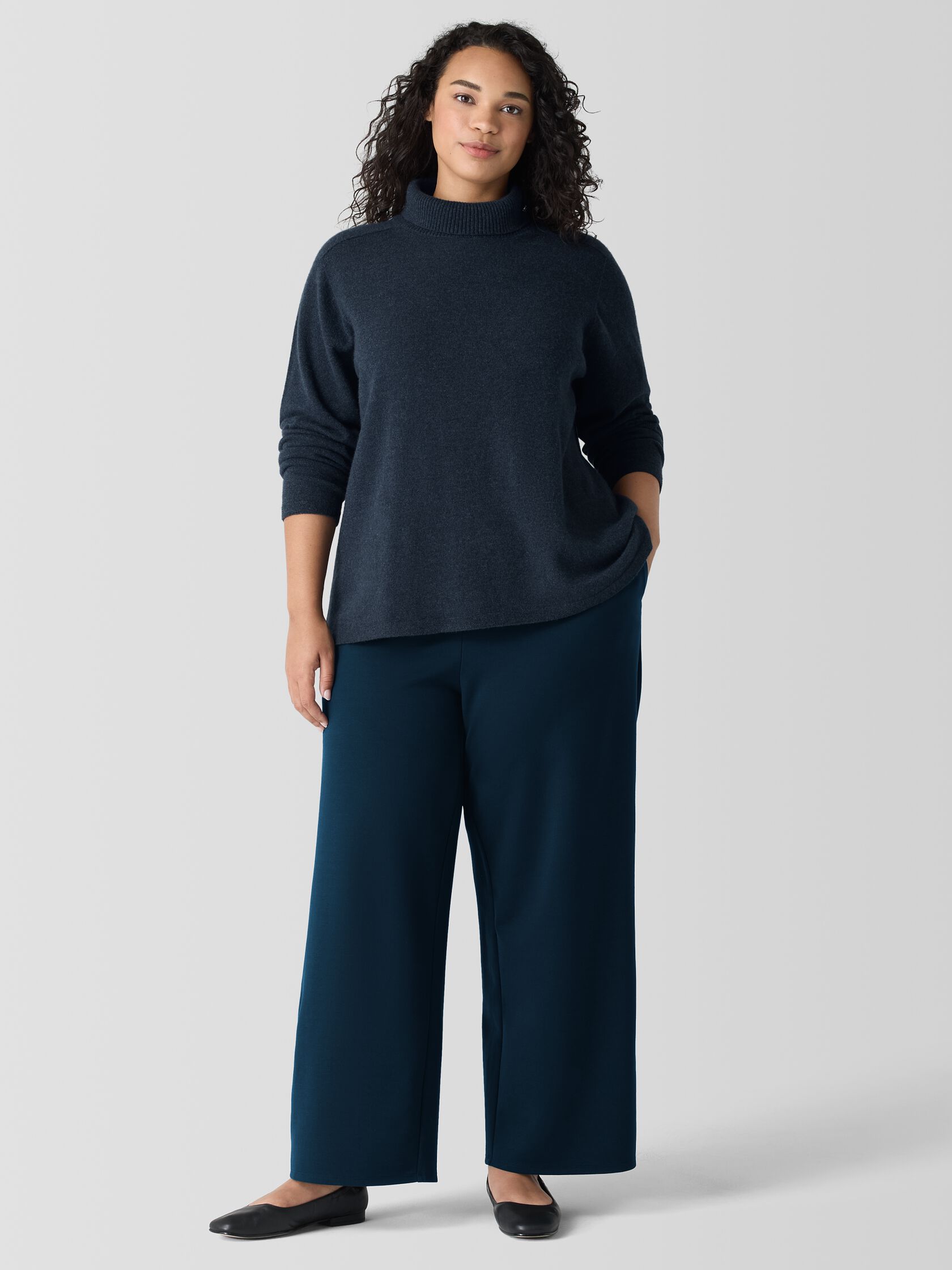 Italian Cashmere Turtleneck Top