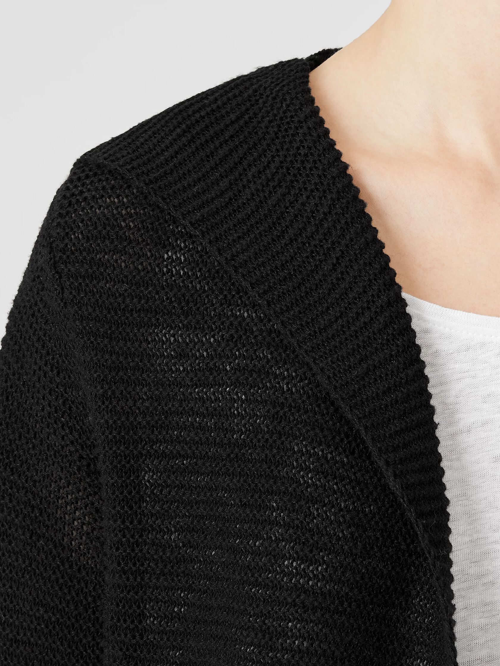 Organic Cotton Linen Slub Hooded Cardigan