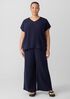 Organic Cotton Lofty Gauze Wide-Leg Pant