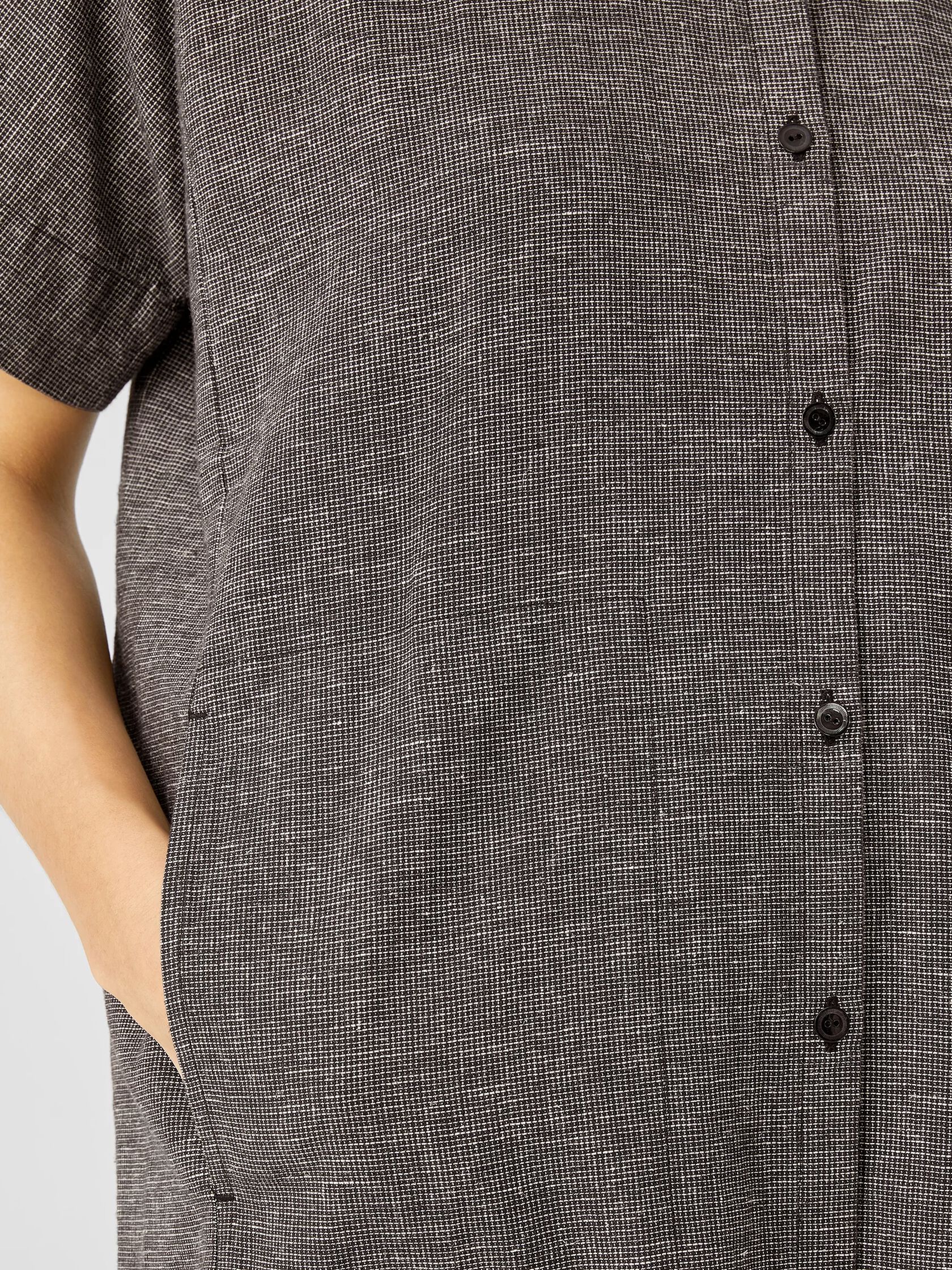 Hemp Organic Cotton Grid Shirtdress