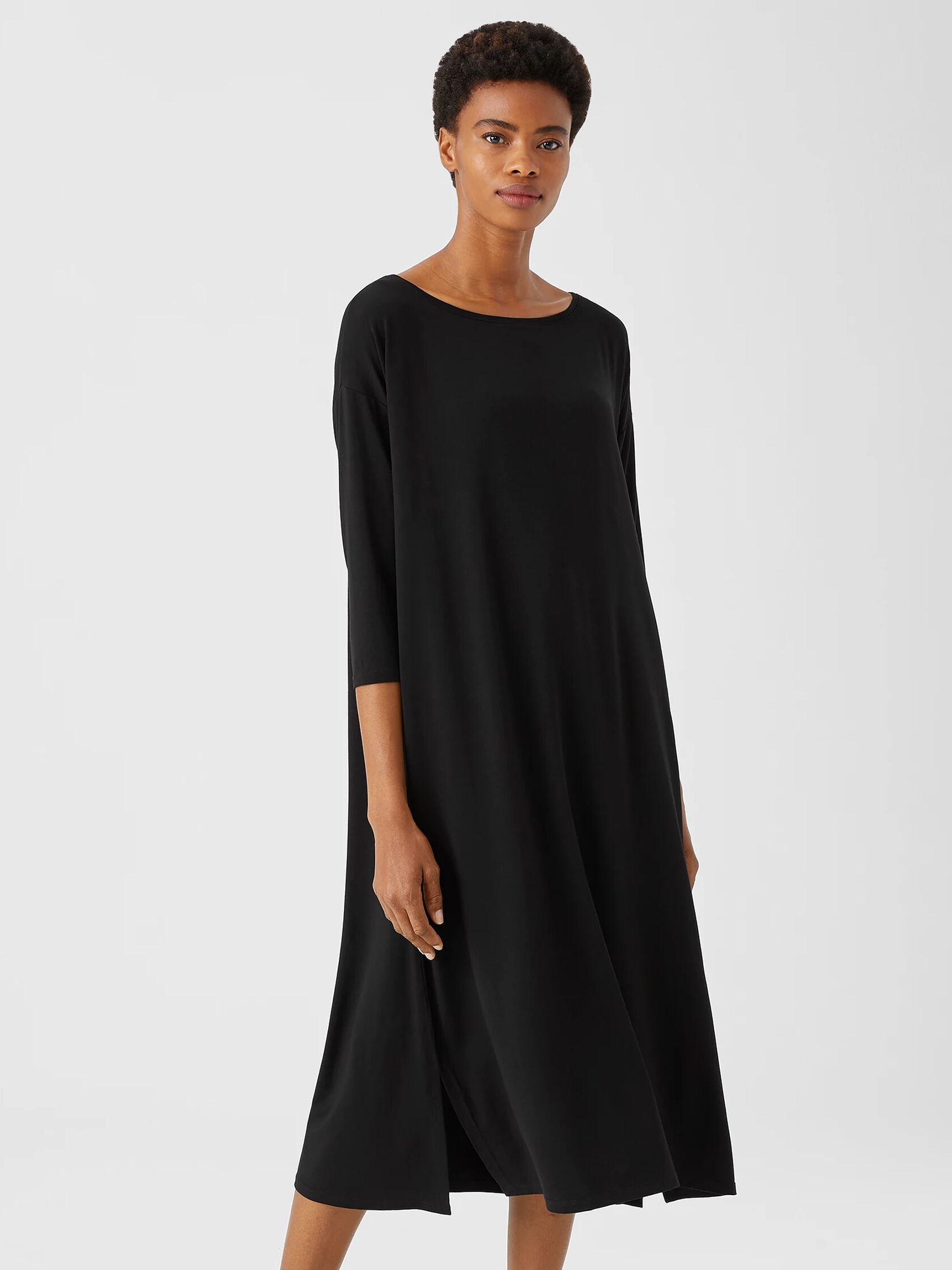 Fine Jersey Boatneck Dress