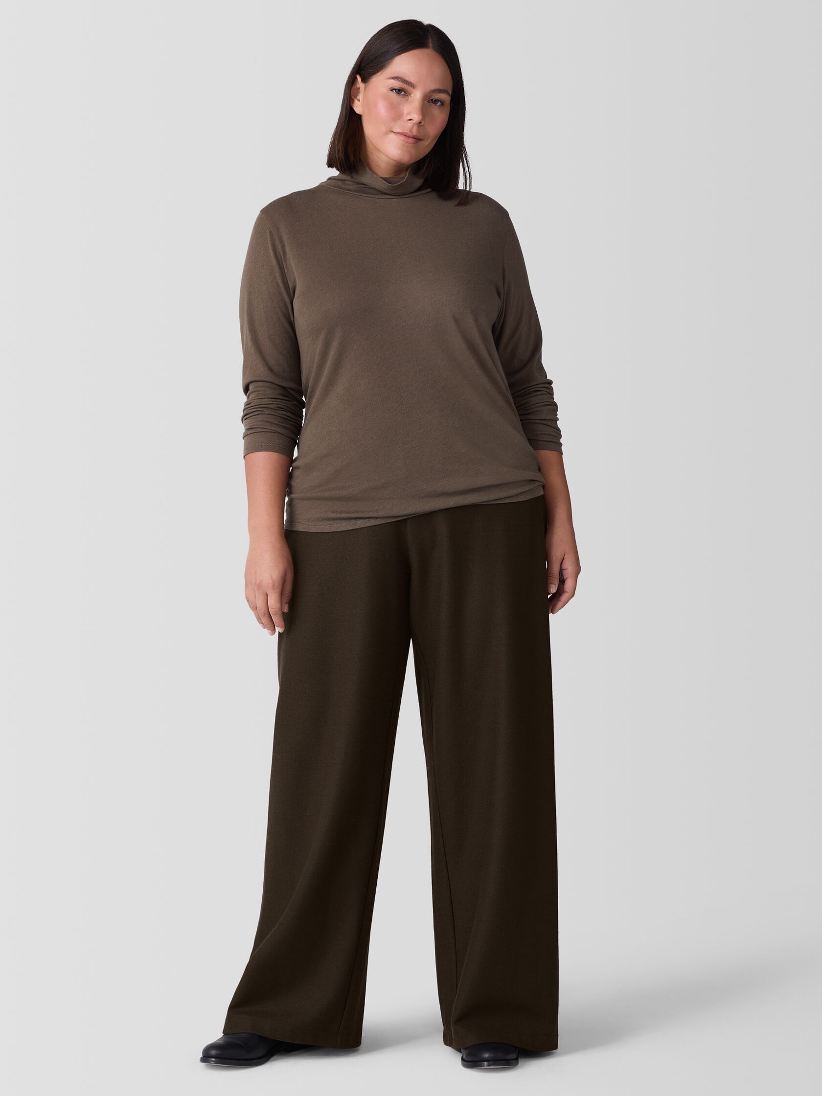 Sheer Knit Turtleneck Top