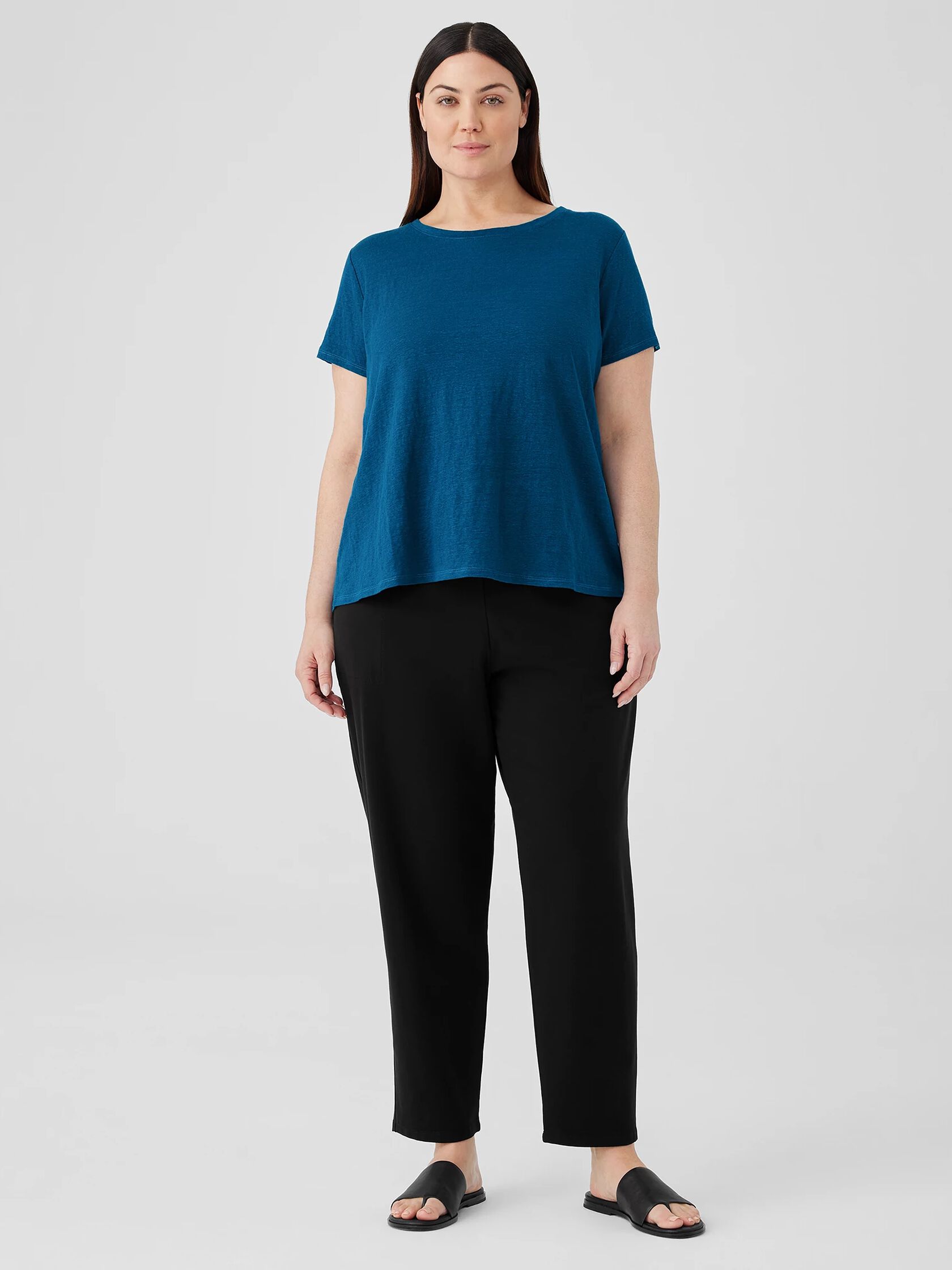 Organic Linen Jersey Crew Neck Tee