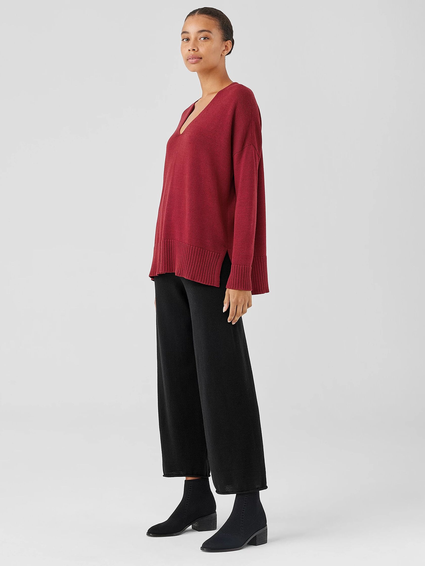 Peruvian Cotton Blend V-Neck Top