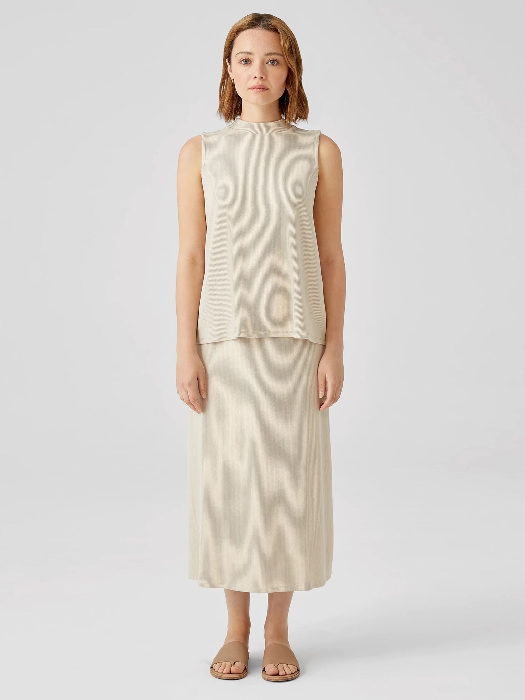 Ribbed Organic Cotton Blend Tank