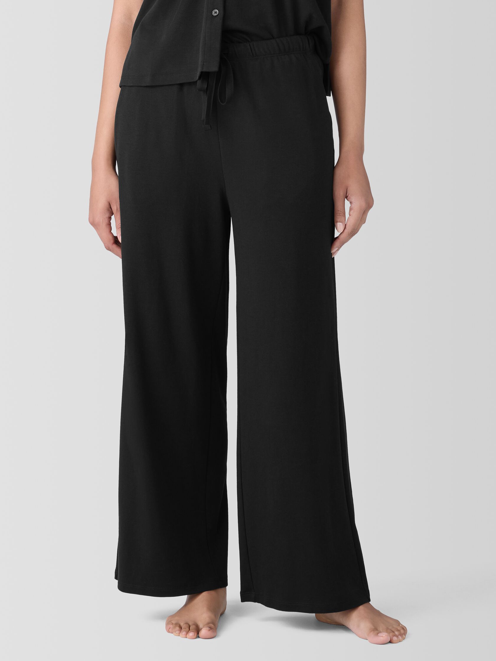 Organic Cotton Interlock Wide-Leg Sleep Pant