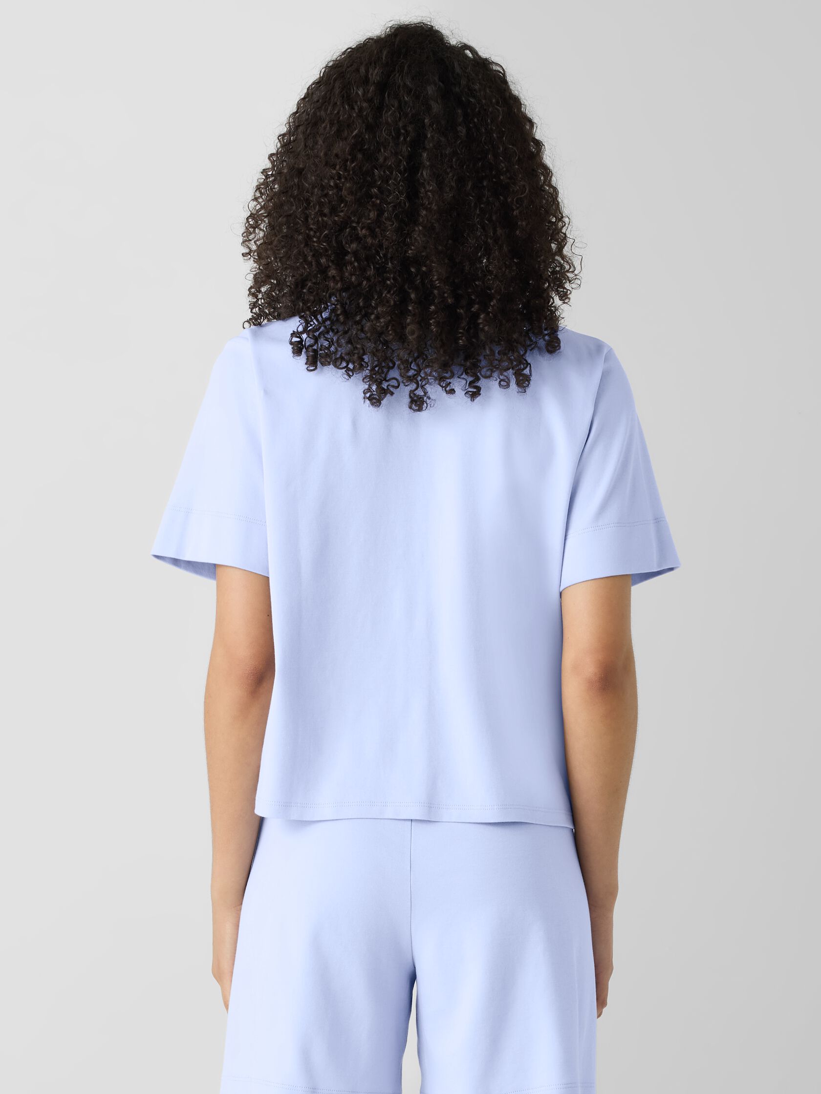 Organic Cotton Interlock Notch Collar Sleep Shirt