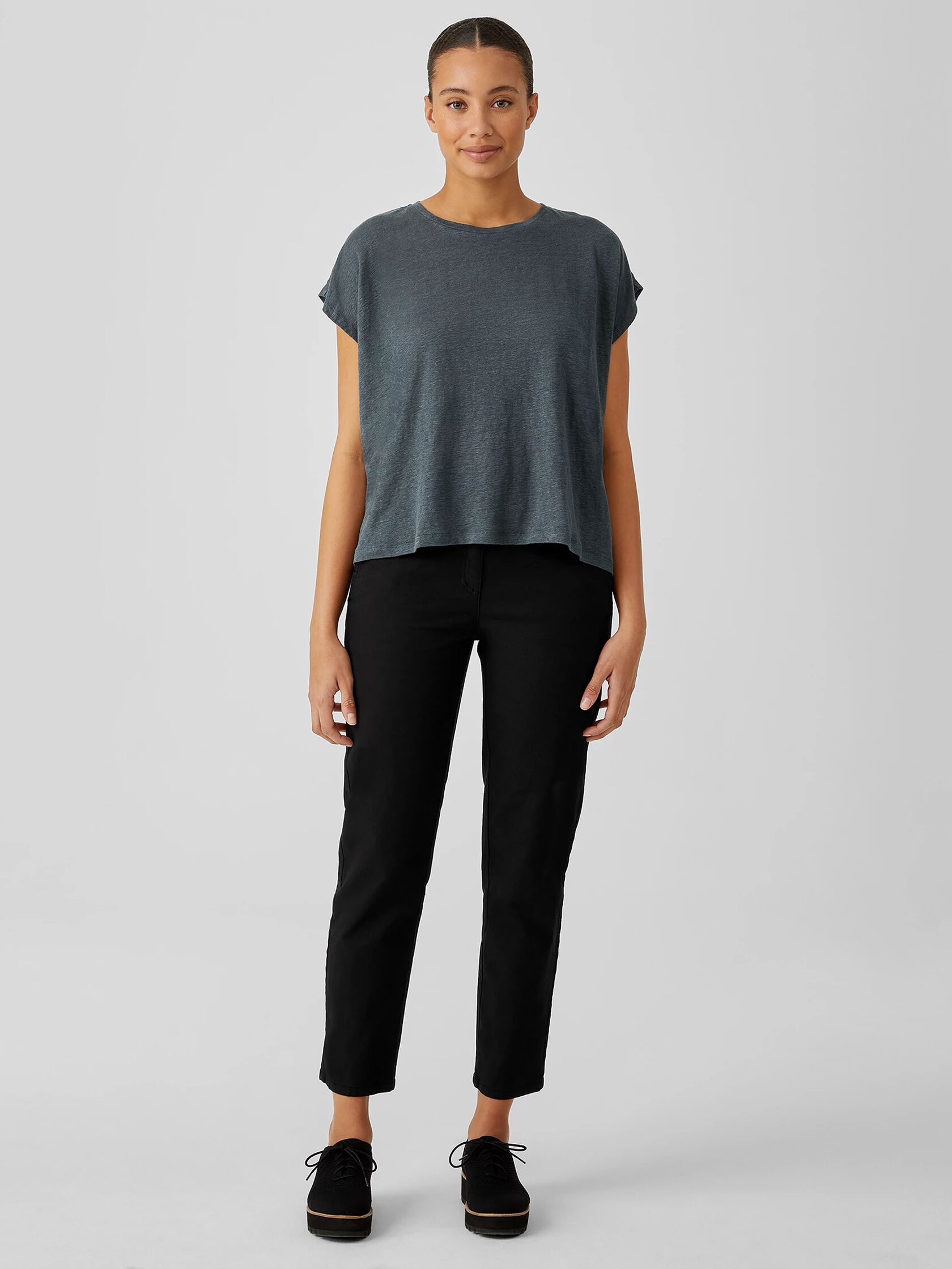 Organic Linen Jersey Square Top