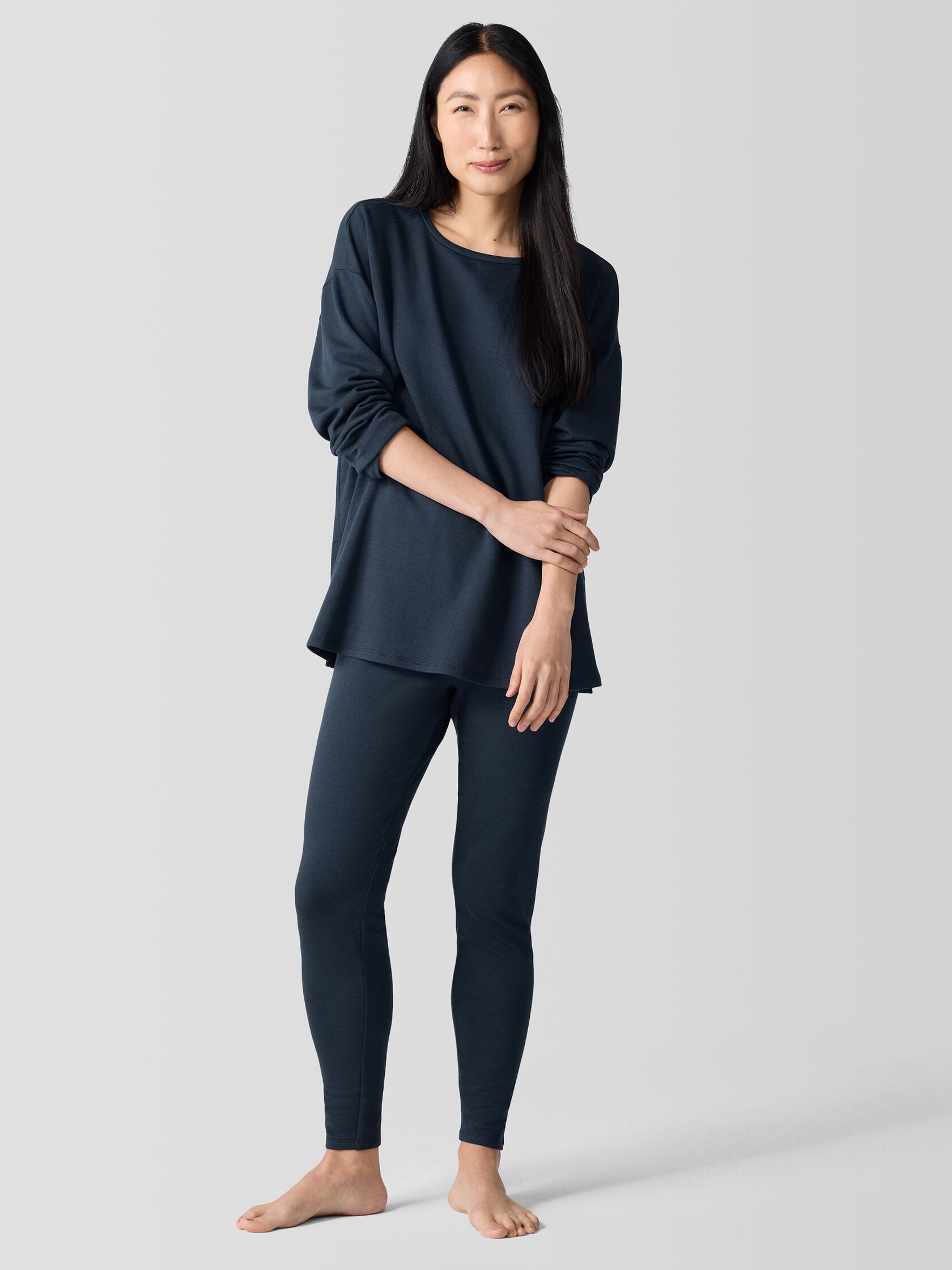 Cozy Brushed Terry Hug Long Box-Top