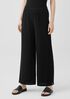 Woven Pliss&eacute; Wide-Leg Pant