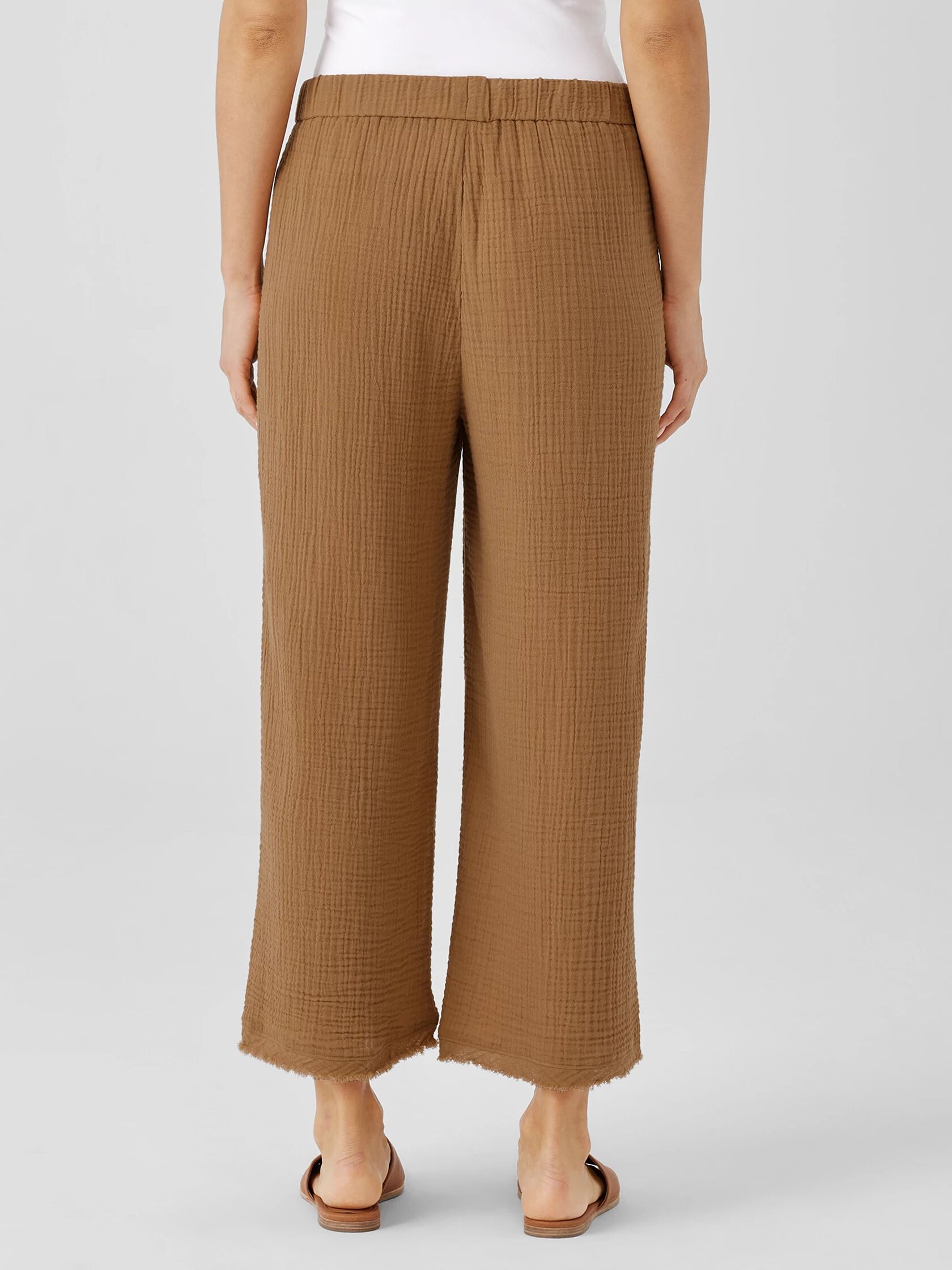Organic Cotton Gauze Wide-Leg Pant
