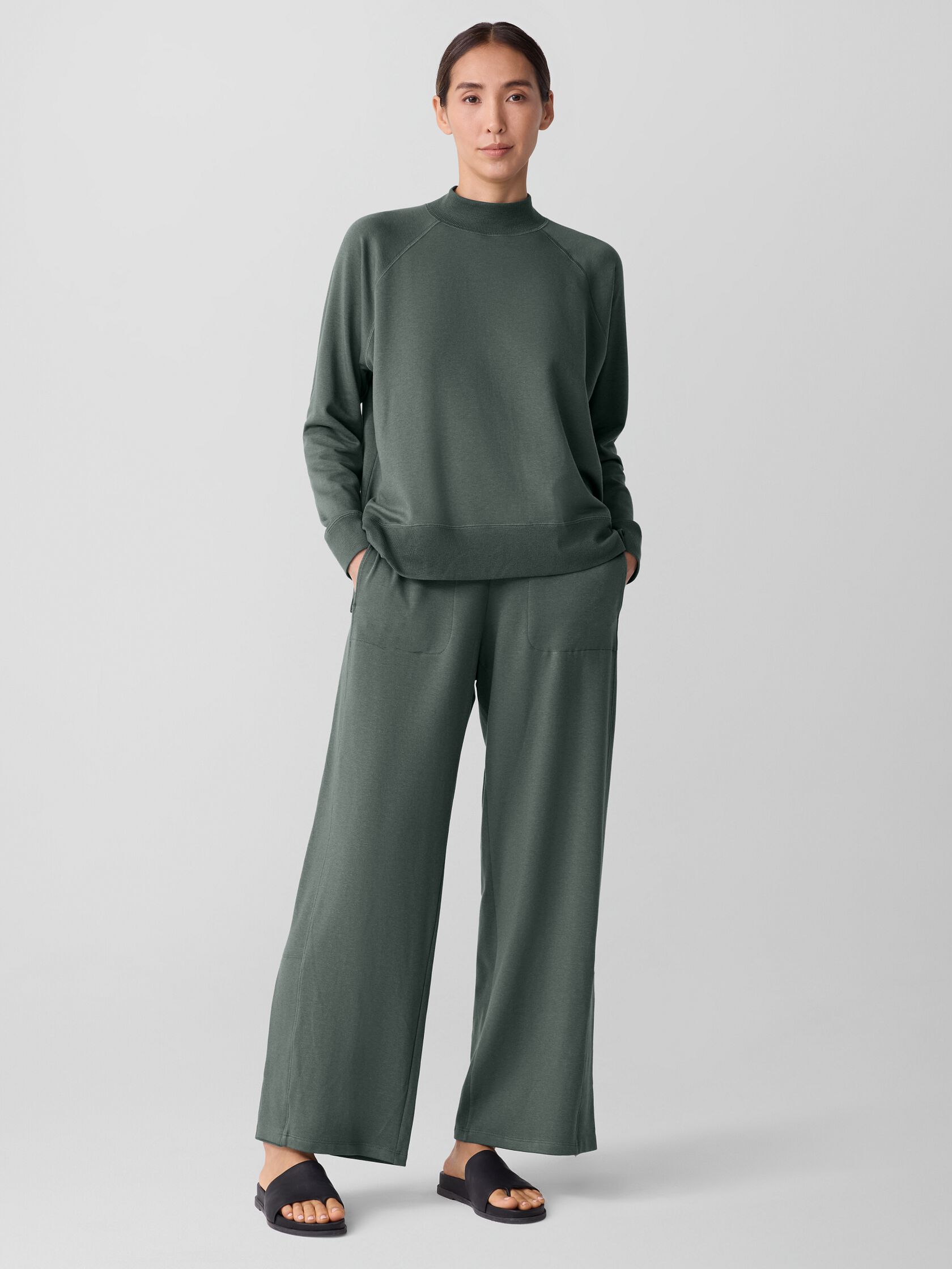 Cozy Brushed Terry Hug Straight Pant